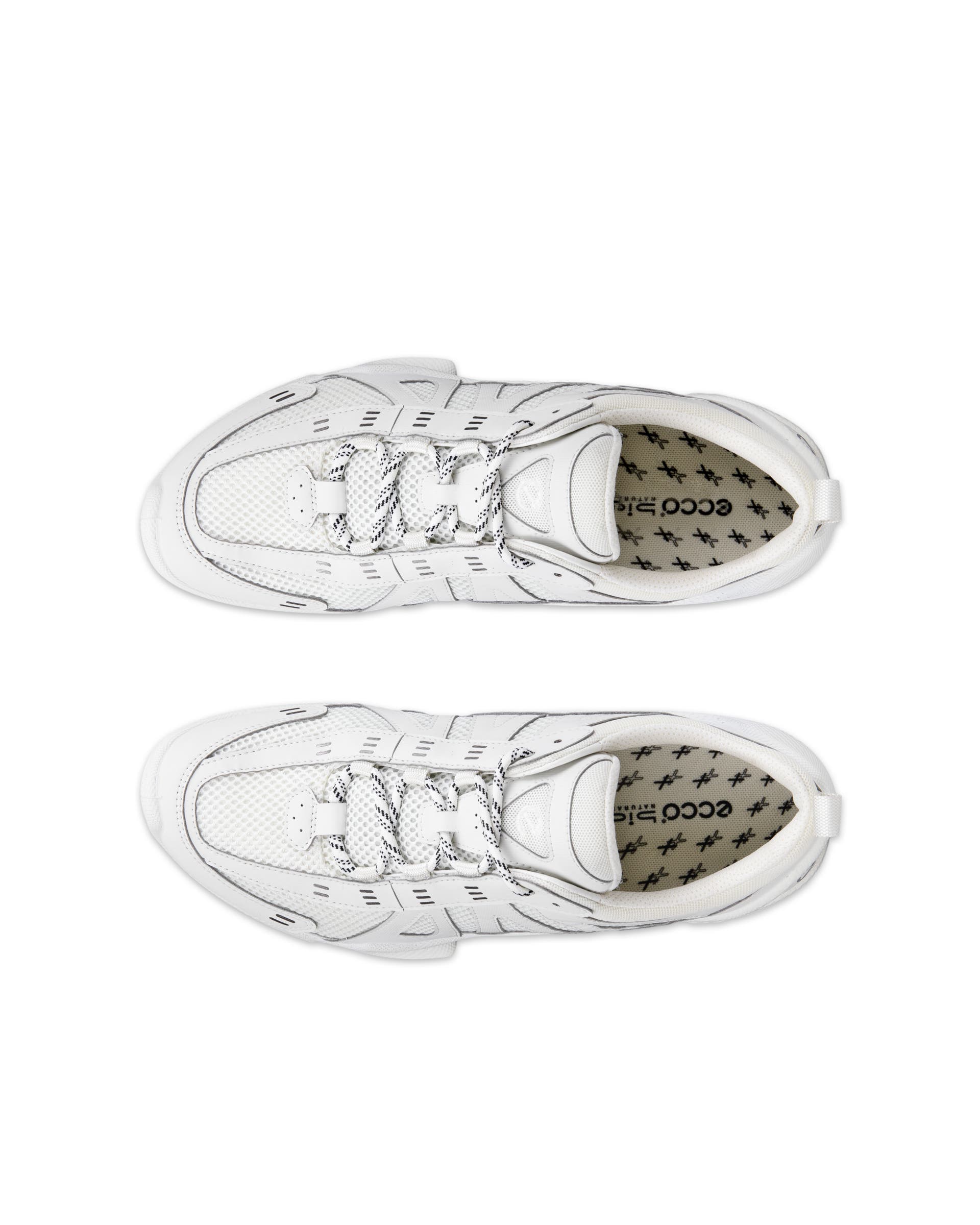 ECCO® Biom C-Trail baskets de plein air en toile pour homme - Blanc - Top left pair