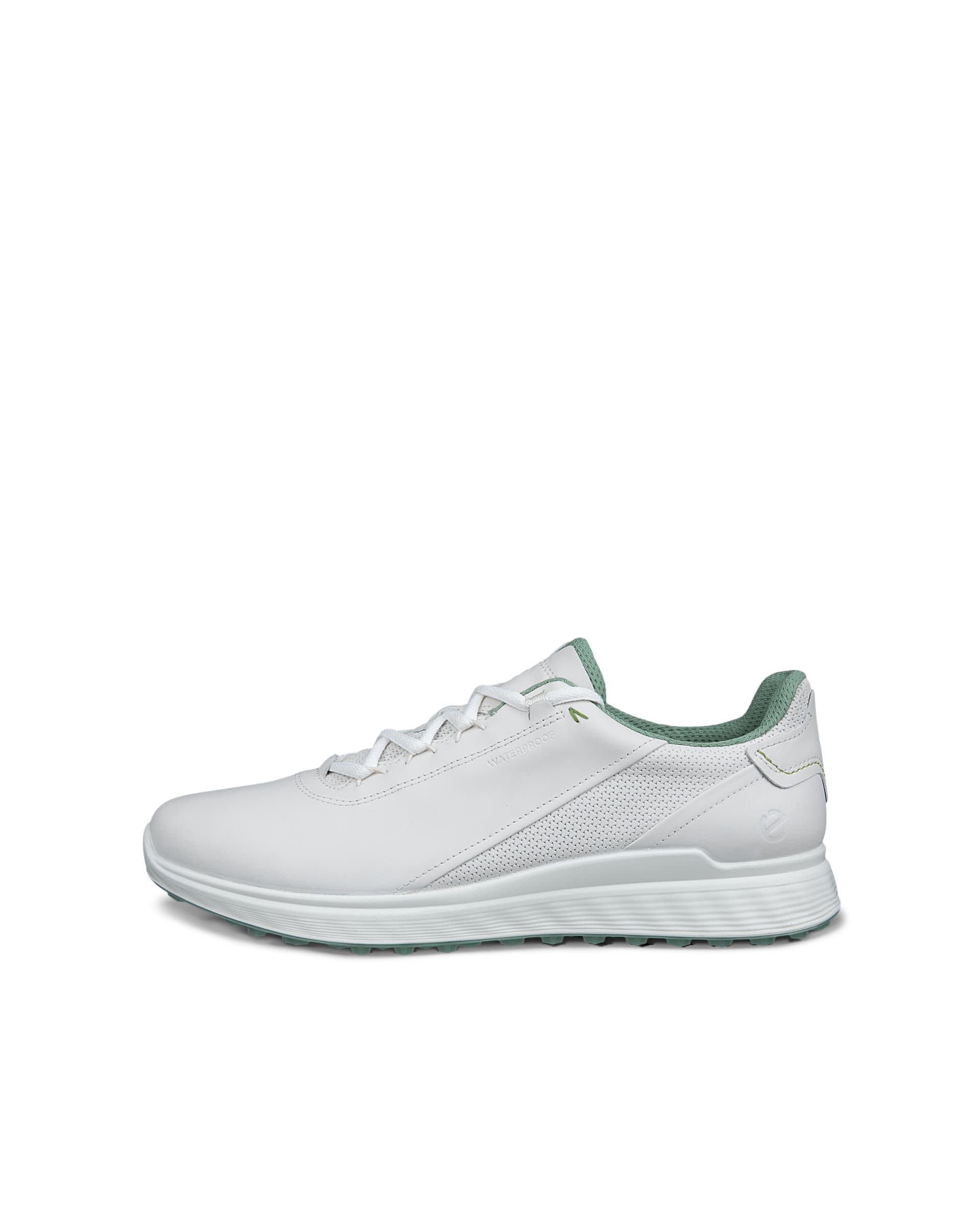 Men's ECCO® Golf S-Casual Leather Waterproof Golf Shoe - White - Outside