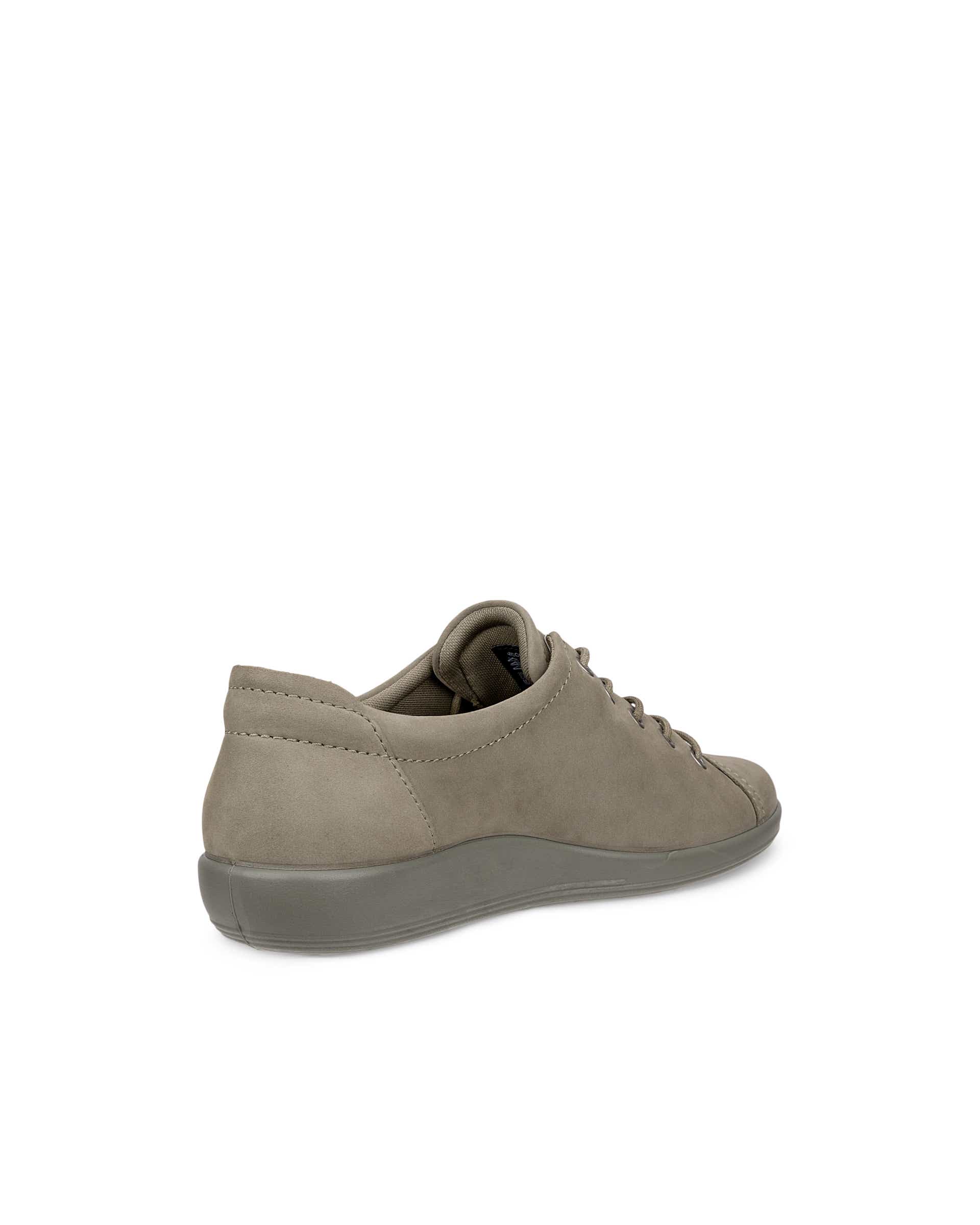 ECCO® SOFT 2.0 dames nubuck wandelschoen - Groen - Back
