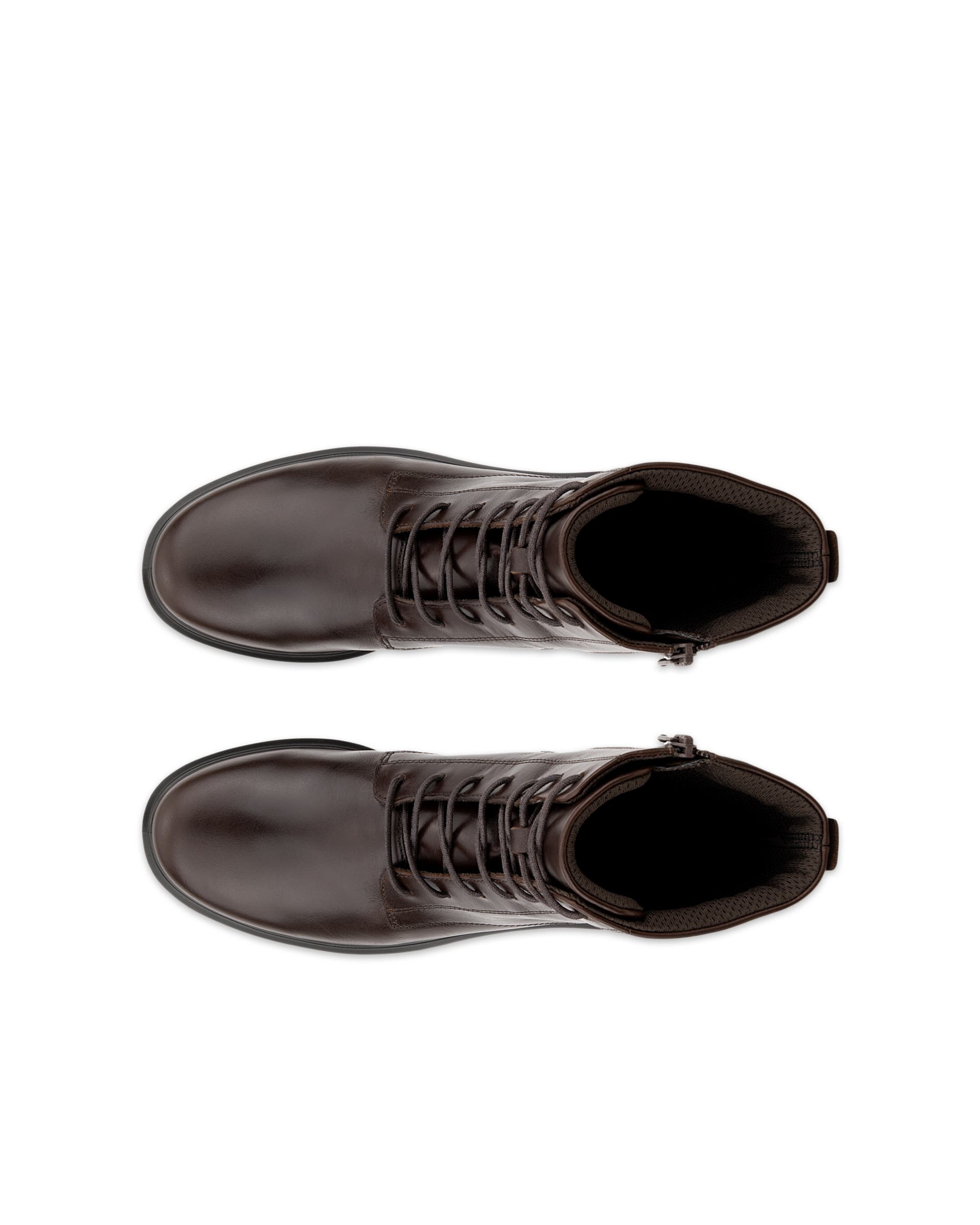 Women's ECCO® METROPOLE VIENNA Leather Lace-Up Boot - Brown - Top left pair