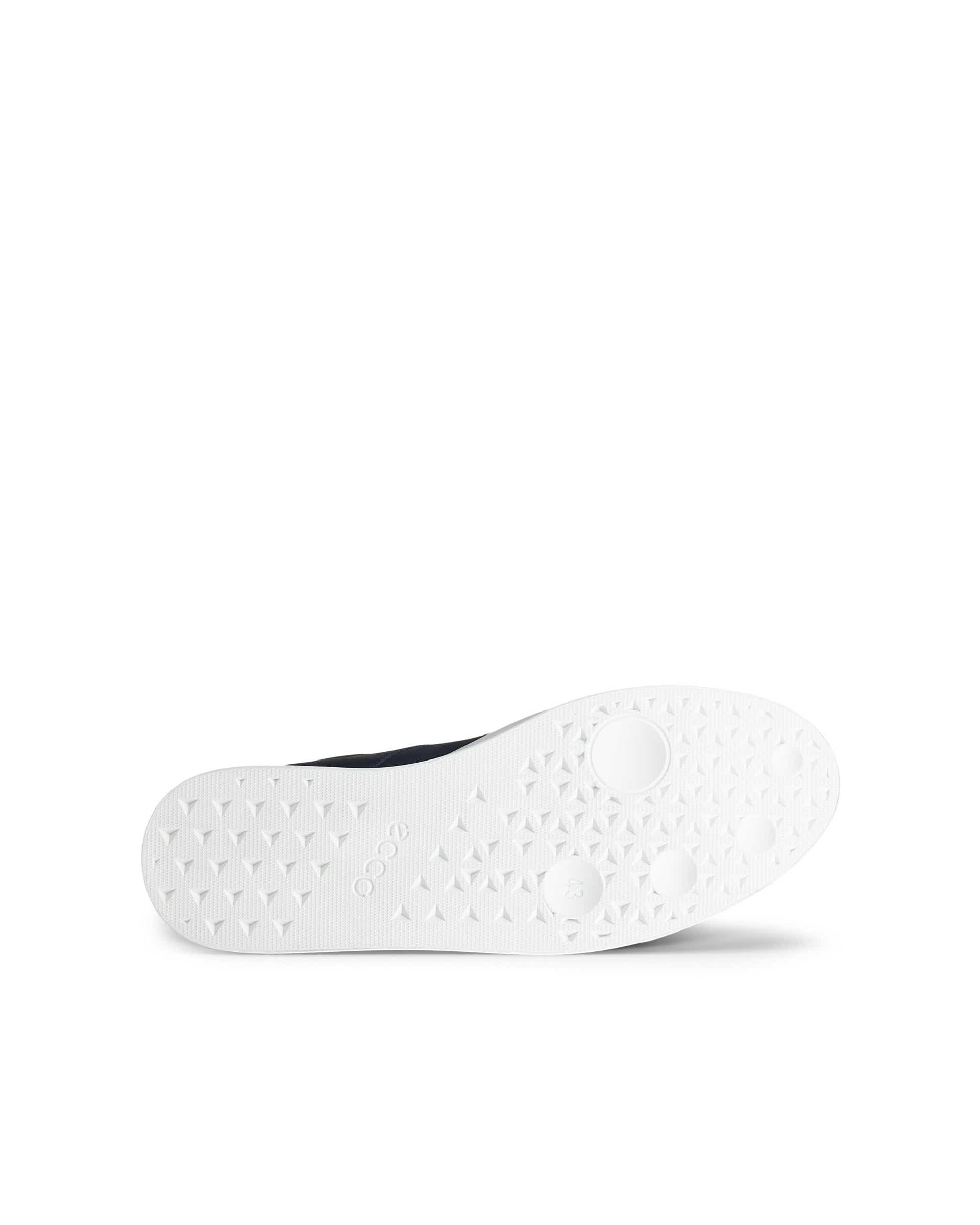 Men's ECCO® Street Lite Leather Trainer - Blue - Sole