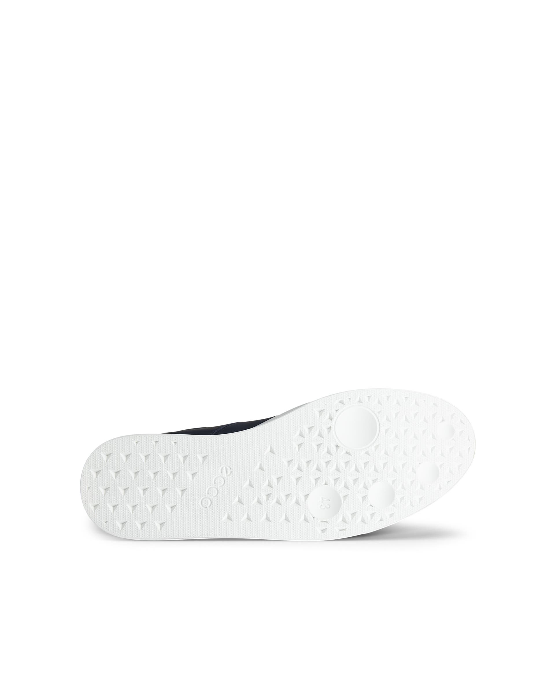 Men's ECCO® Street Lite Leather Trainer - Blue - Sole