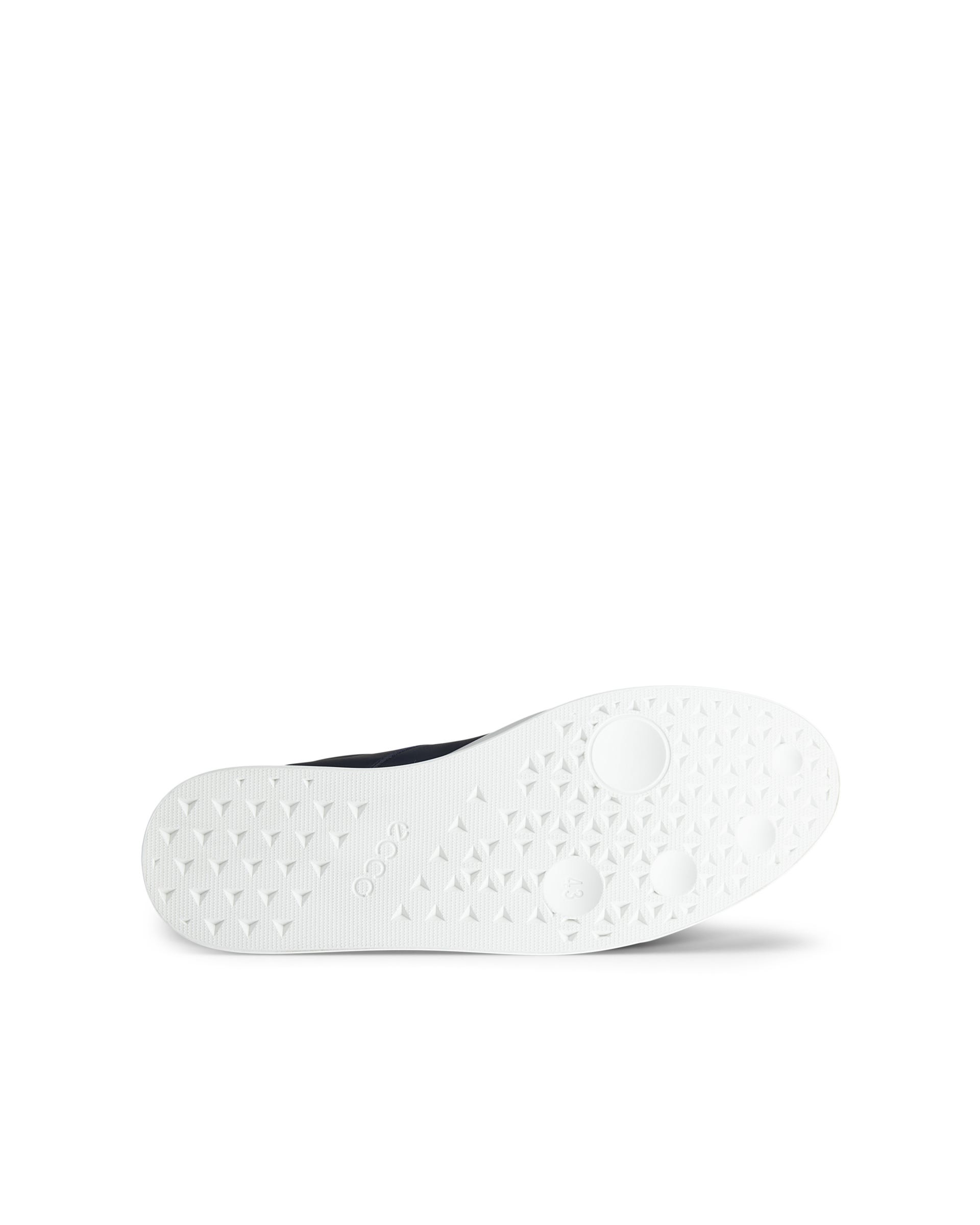 Men's ECCO® Street Lite Leather Trainer - Blue - Sole