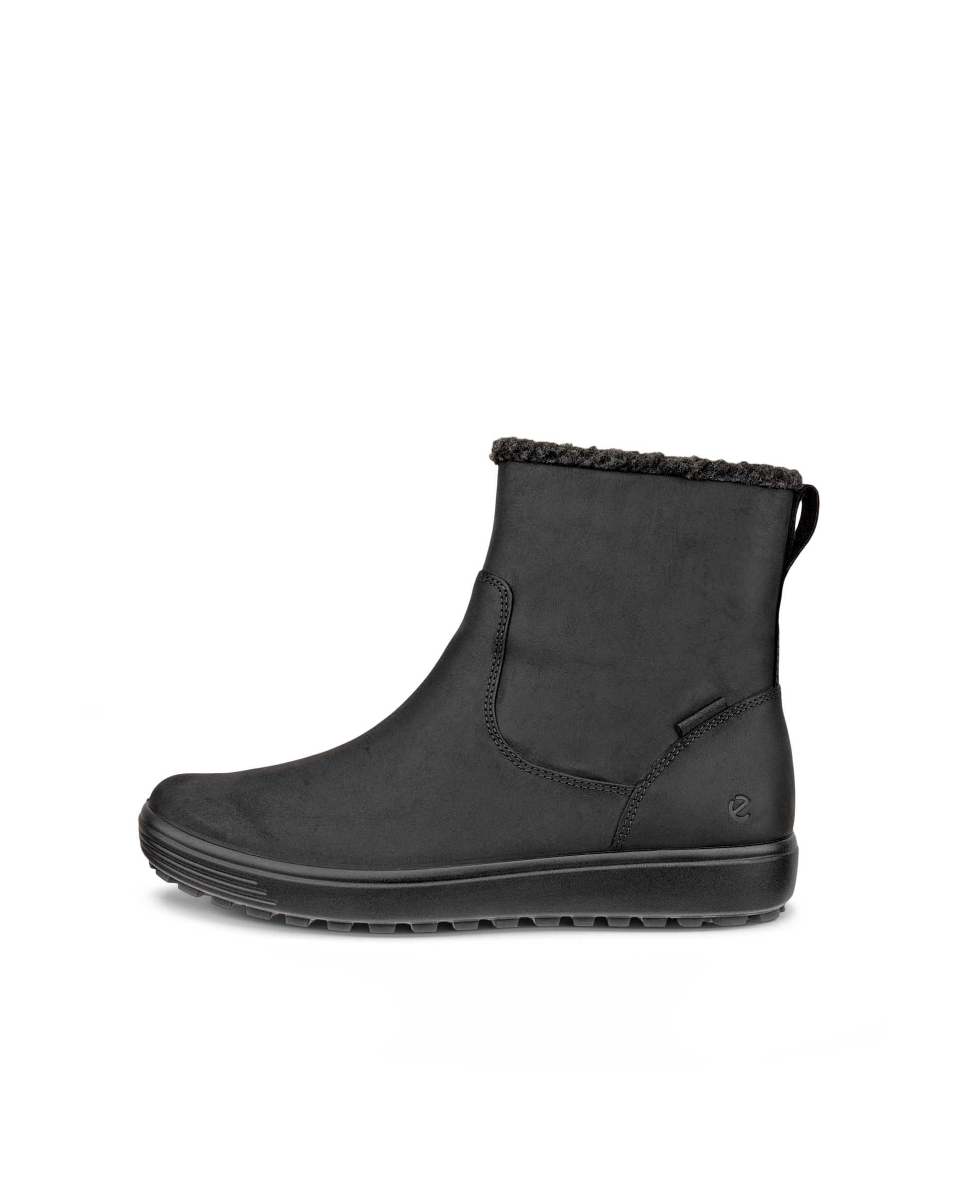 Naisten ECCO® Soft 7 Tred nupukkinahkaiset nilkkurit - Musta - Outside