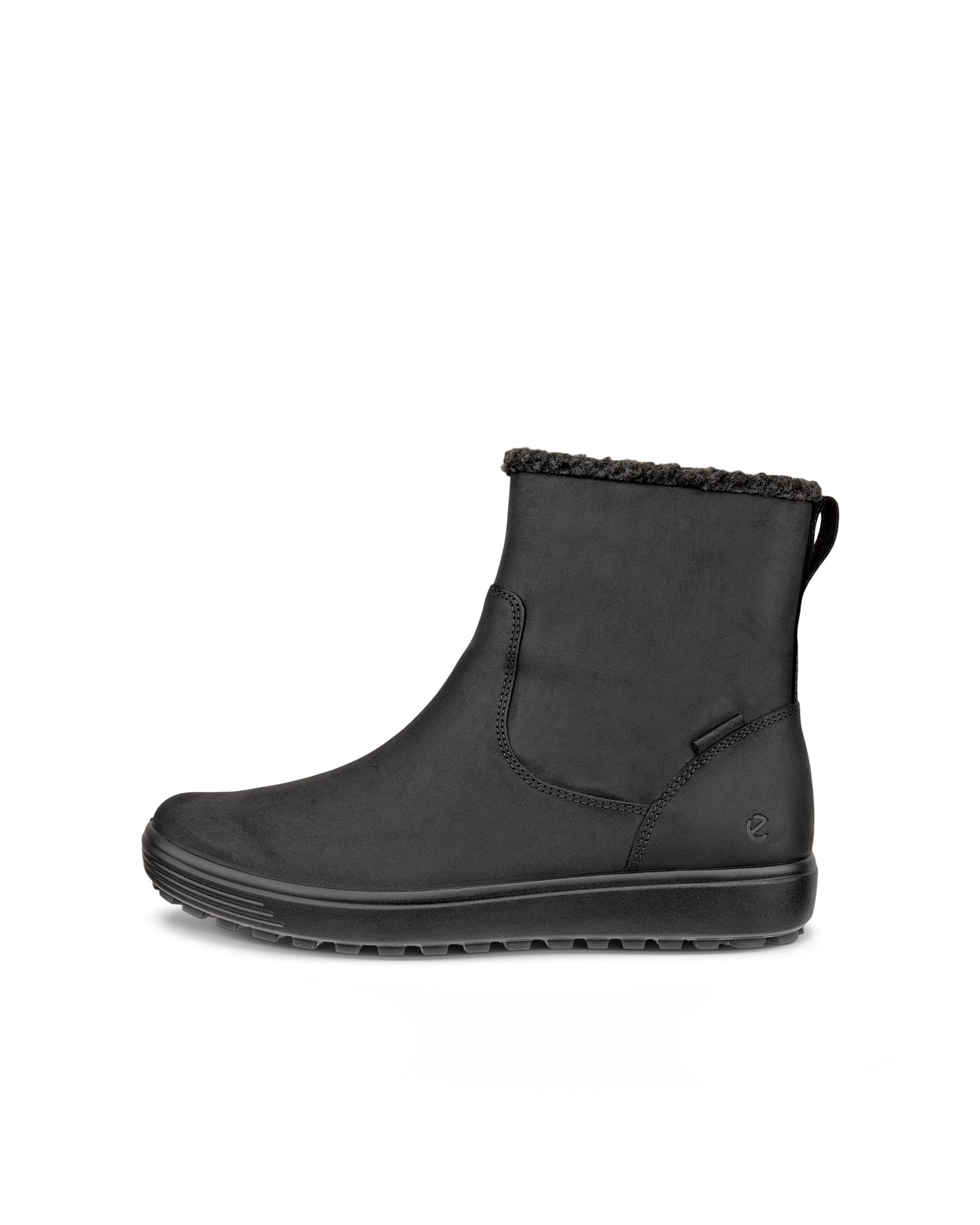 Naisten ECCO® Soft 7 Tred nupukkinahkaiset nilkkurit - Musta - Outside