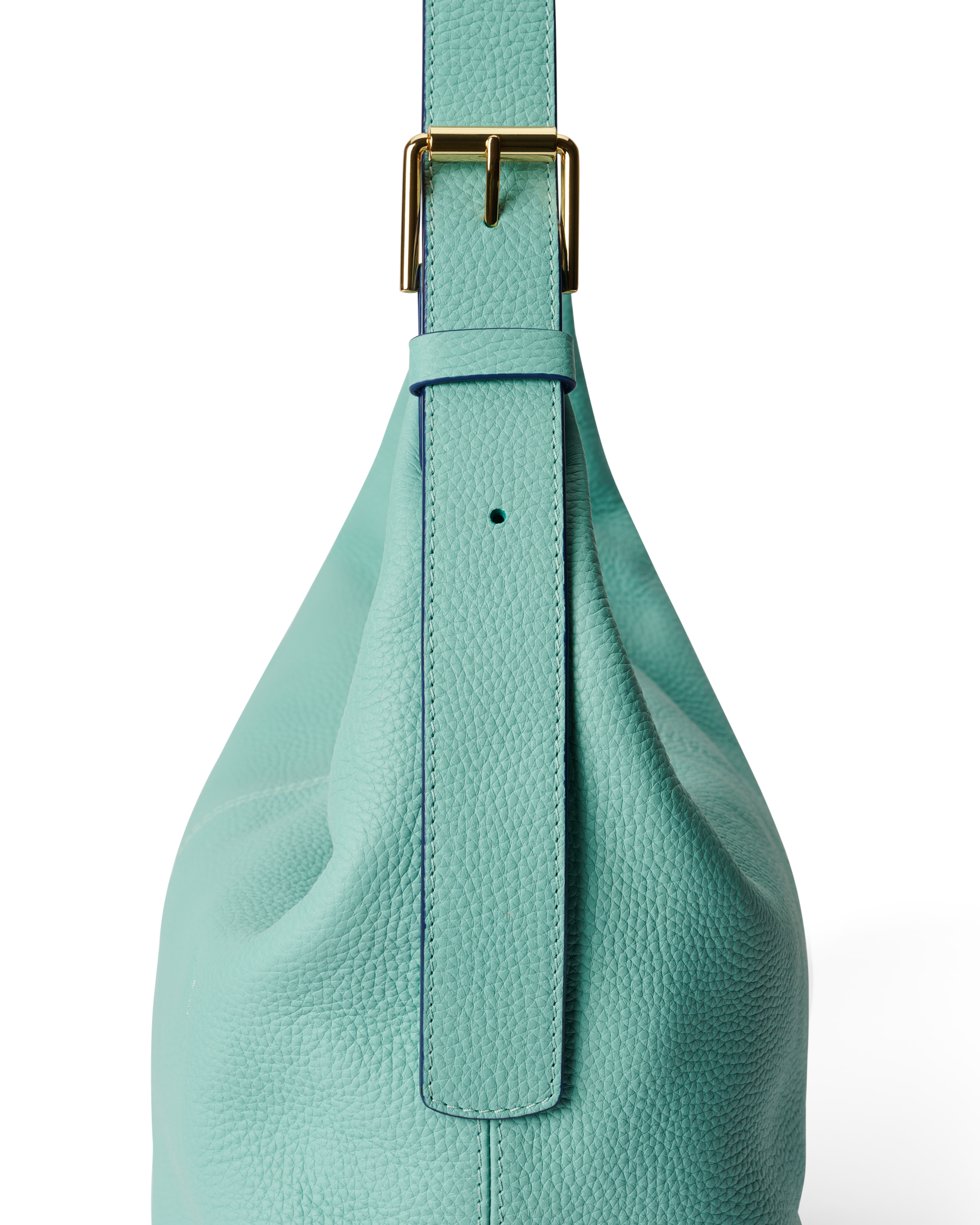 ECCO® Soft Medium Pebbled Leather Hobo Bag | Blue