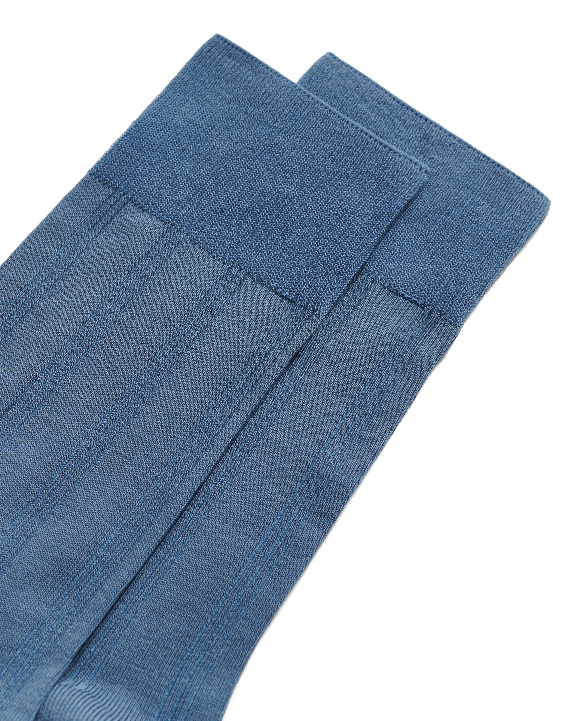 ECCO® Casual chaussettes mi-hautes côtelées pour homme - Bleu - Detail-1