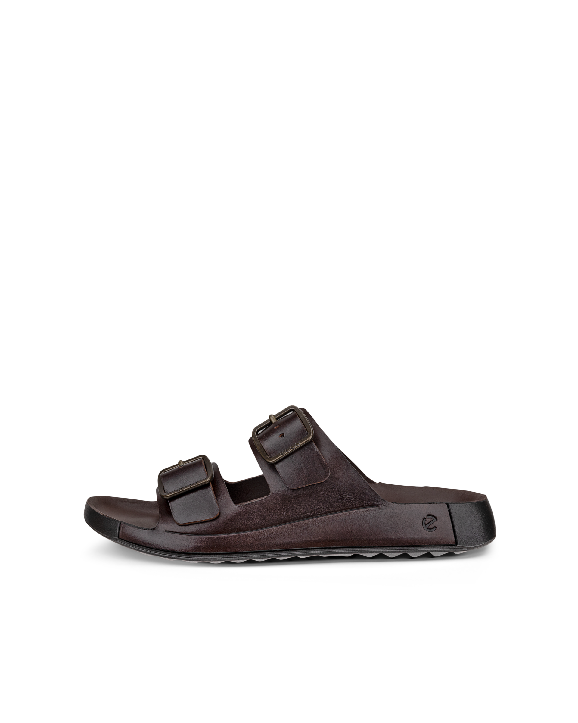 Men's ECCO® Cozmo Leather Two Strap Sandal | Black