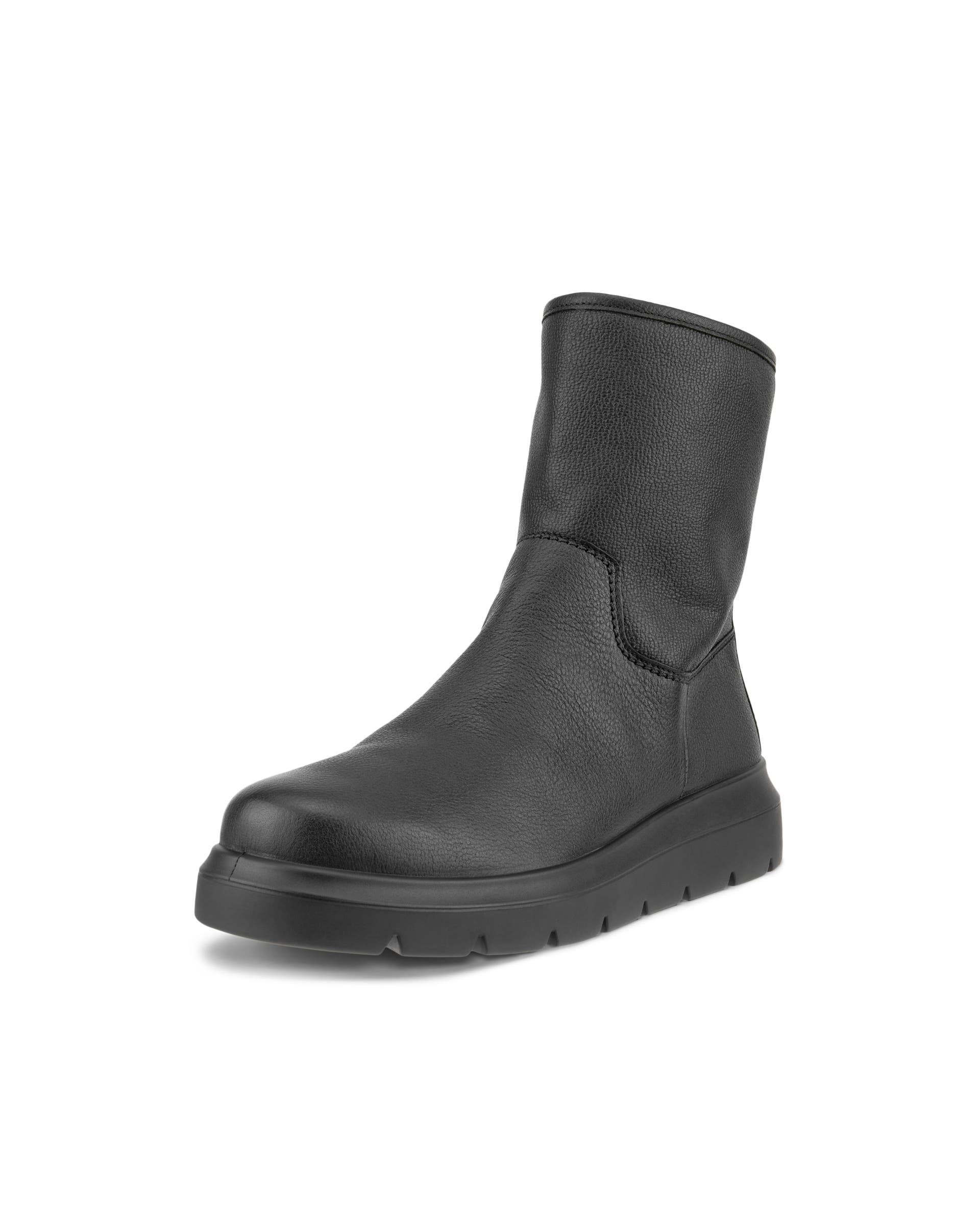 Women's ECCO® Nouvelle Leather Waterproof Boot - Black - Main