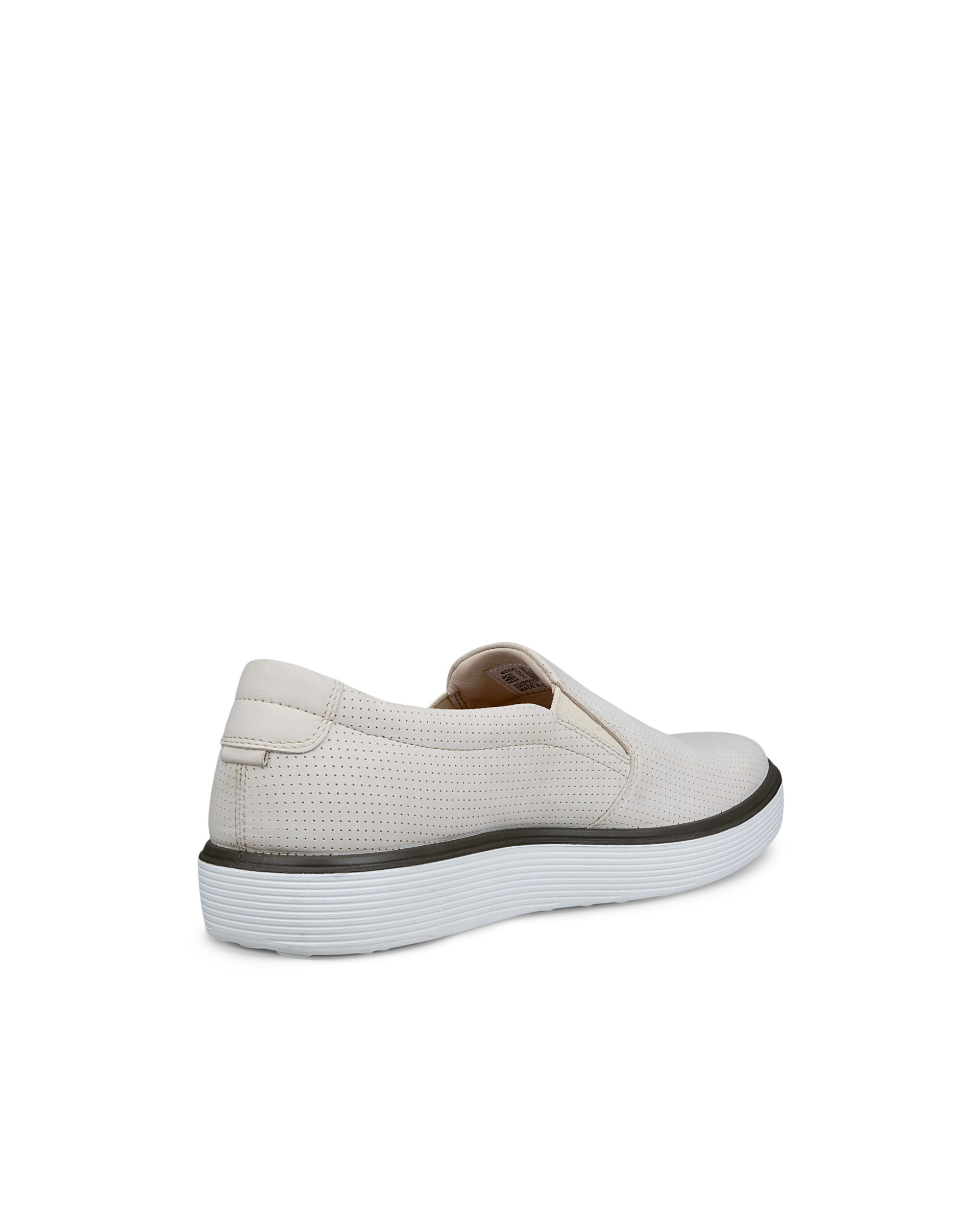 Chaussure à enfiler en nubuck ECCO® Soft 60 pour homme - Beige - Back
