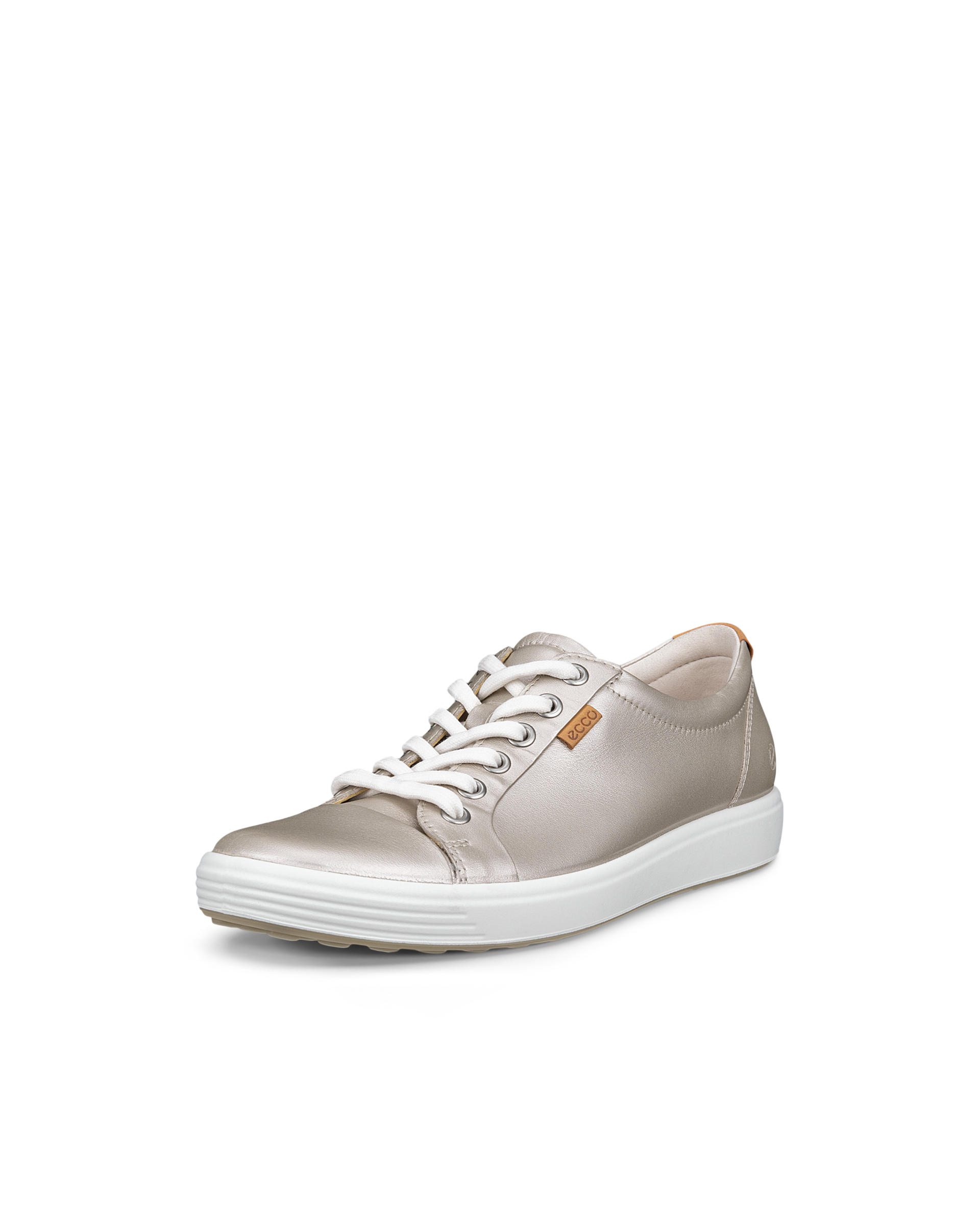 ECCO® Soft 7 baskets en cuir pour femme - Doré - Main