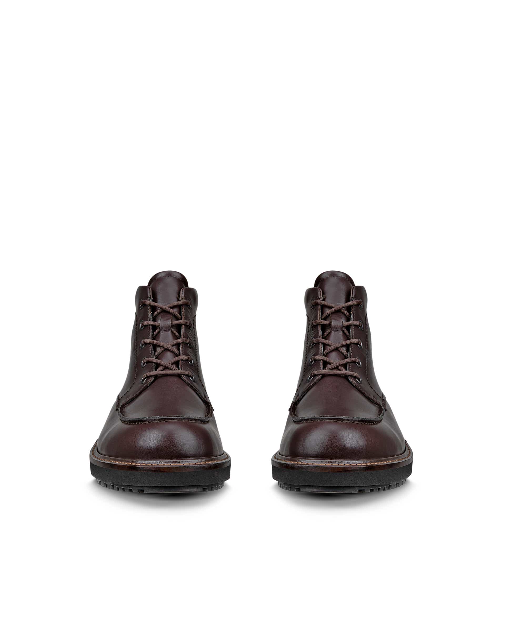 Men's ECCO® METROPOLE OSLO Leather Gore-Tex Mid-Cut Boot - Brown - Front pair