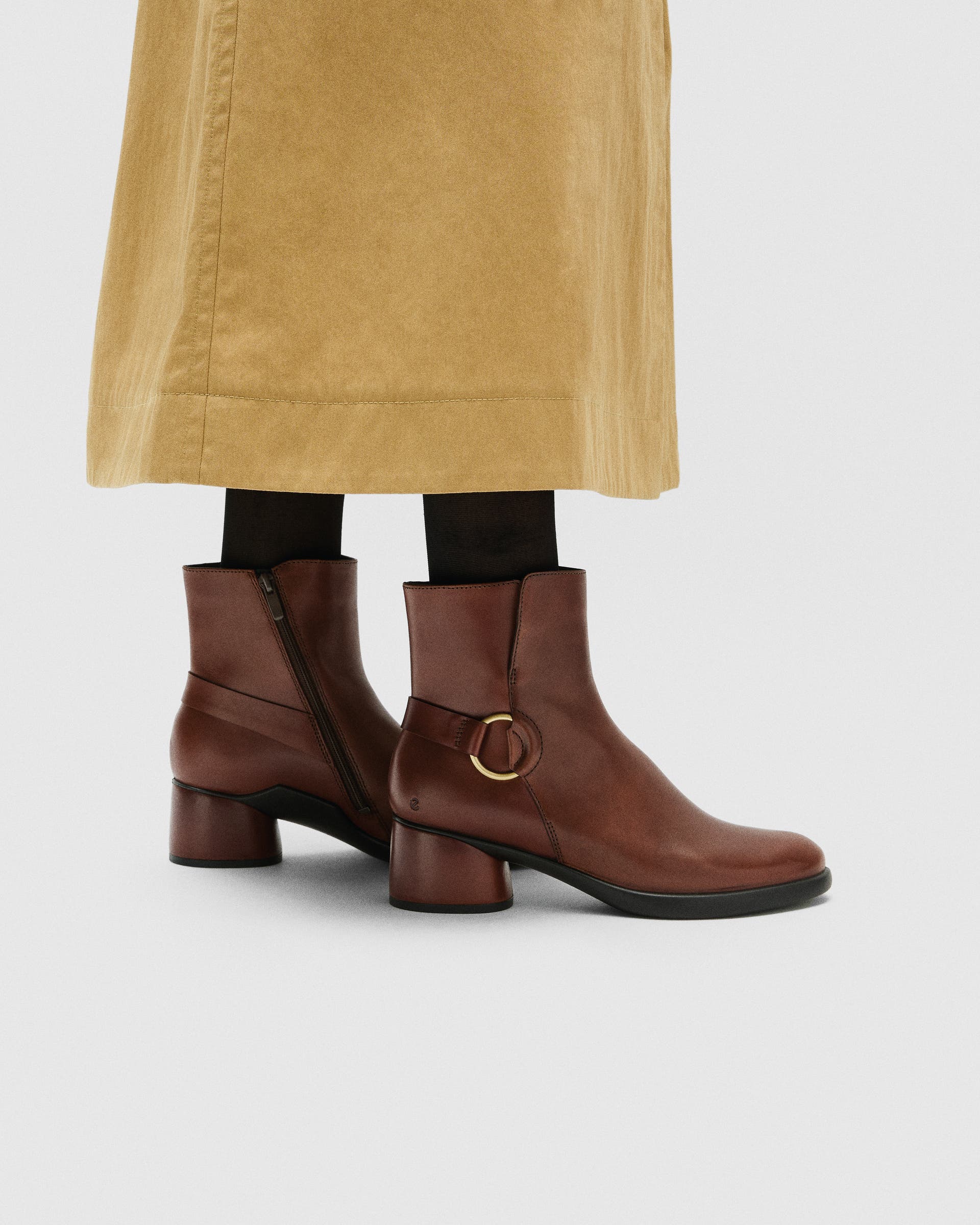 Women's ECCO® Sculpted LX 35 Leather Ankle Boot - Brown - Lifestyle image-1