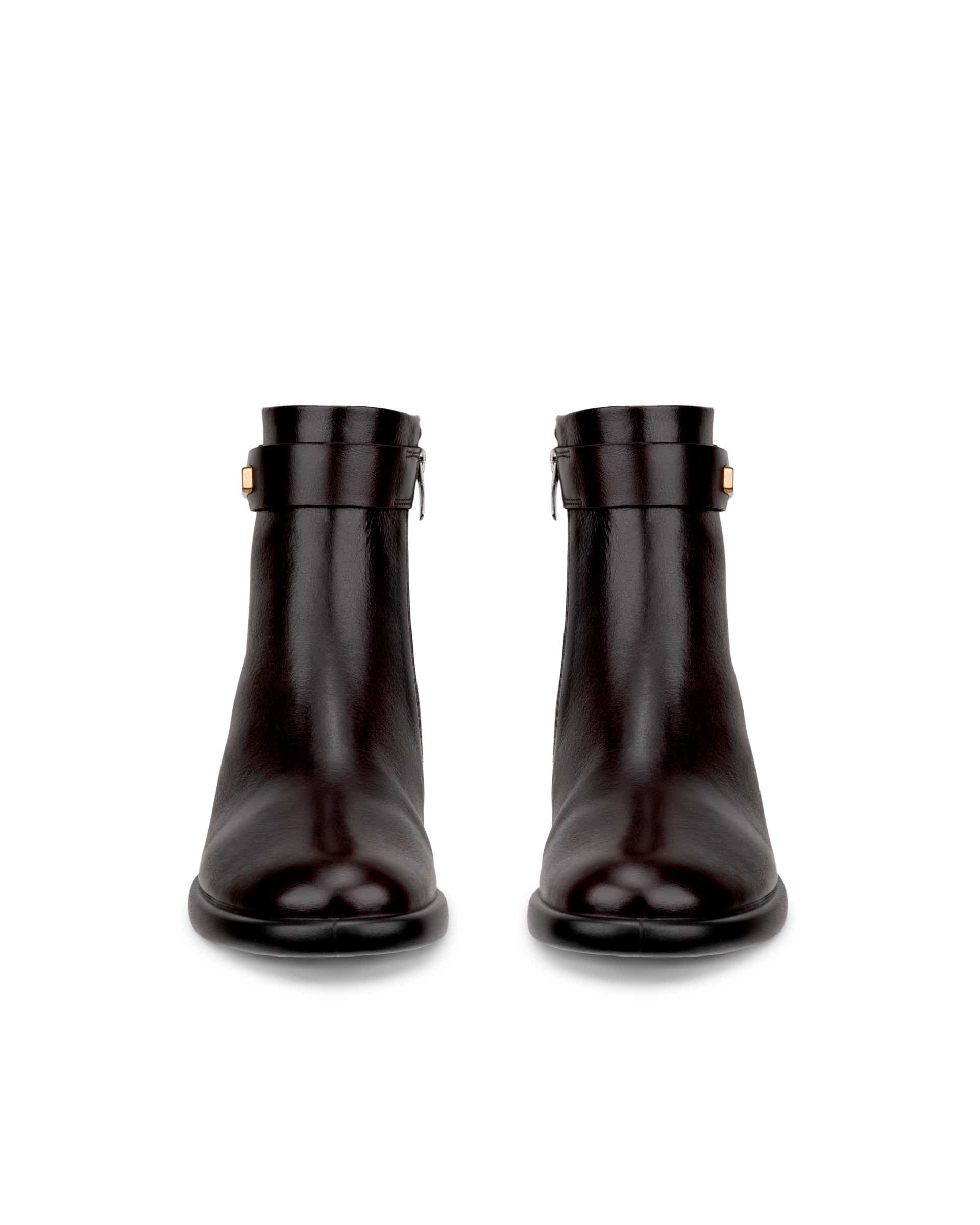 ECCO Sculpted LX 35 ウィメンズ レザーアンクルブーツ - ブラウン - Front pair