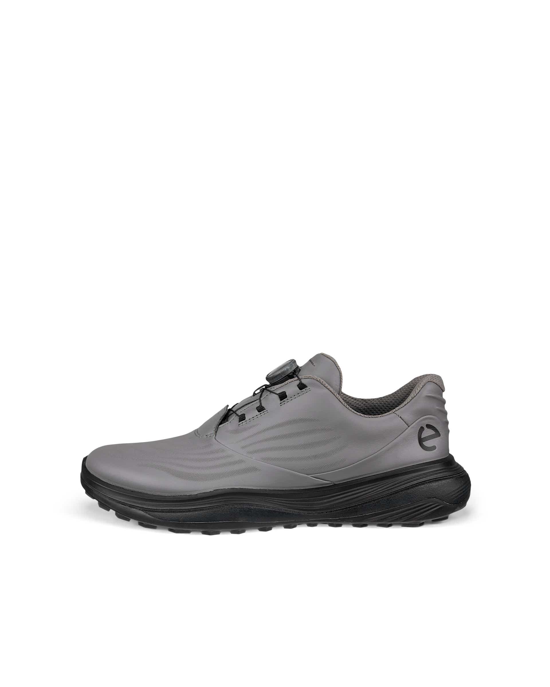 Men's ECCO® Golf LT1 Leather Waterproof Shoe - Grey - Outside