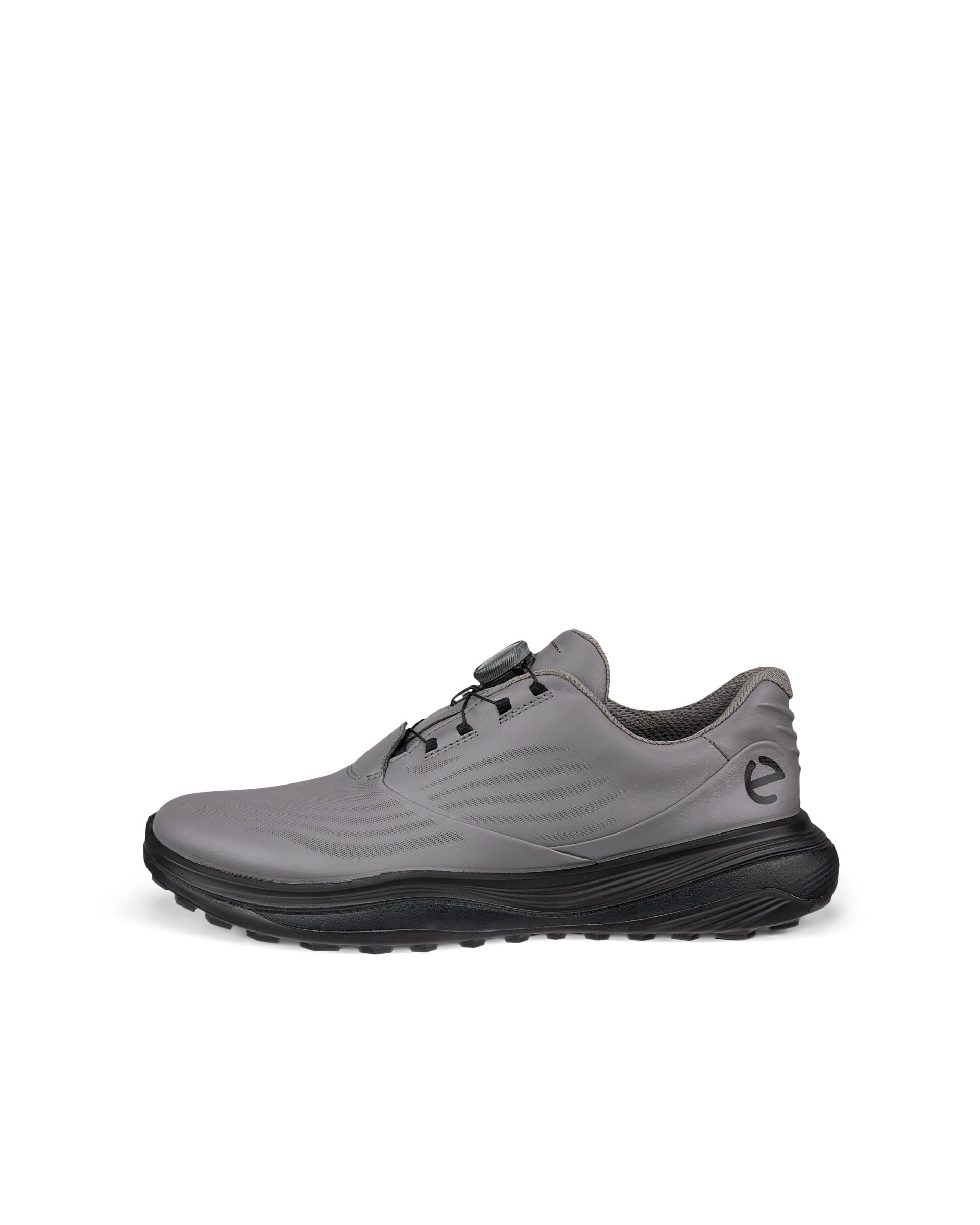 Men's ECCO® Golf LT1 Leather Waterproof Shoe - Grey - Outside