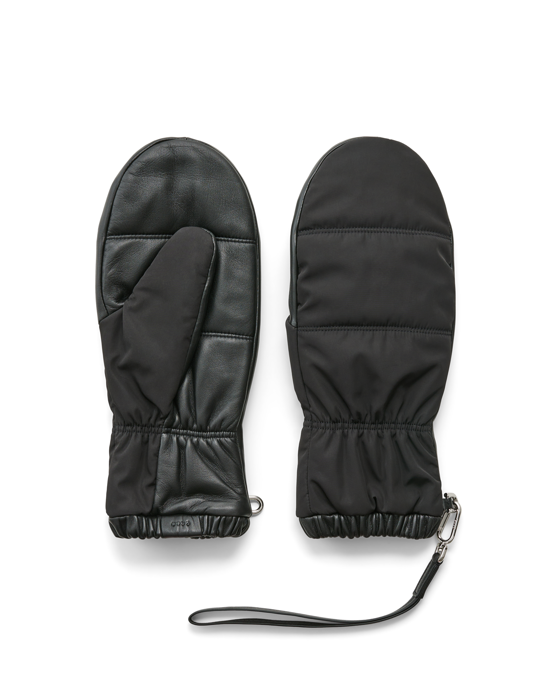 ECCO Gloves Quilted Mittens — Schwarz