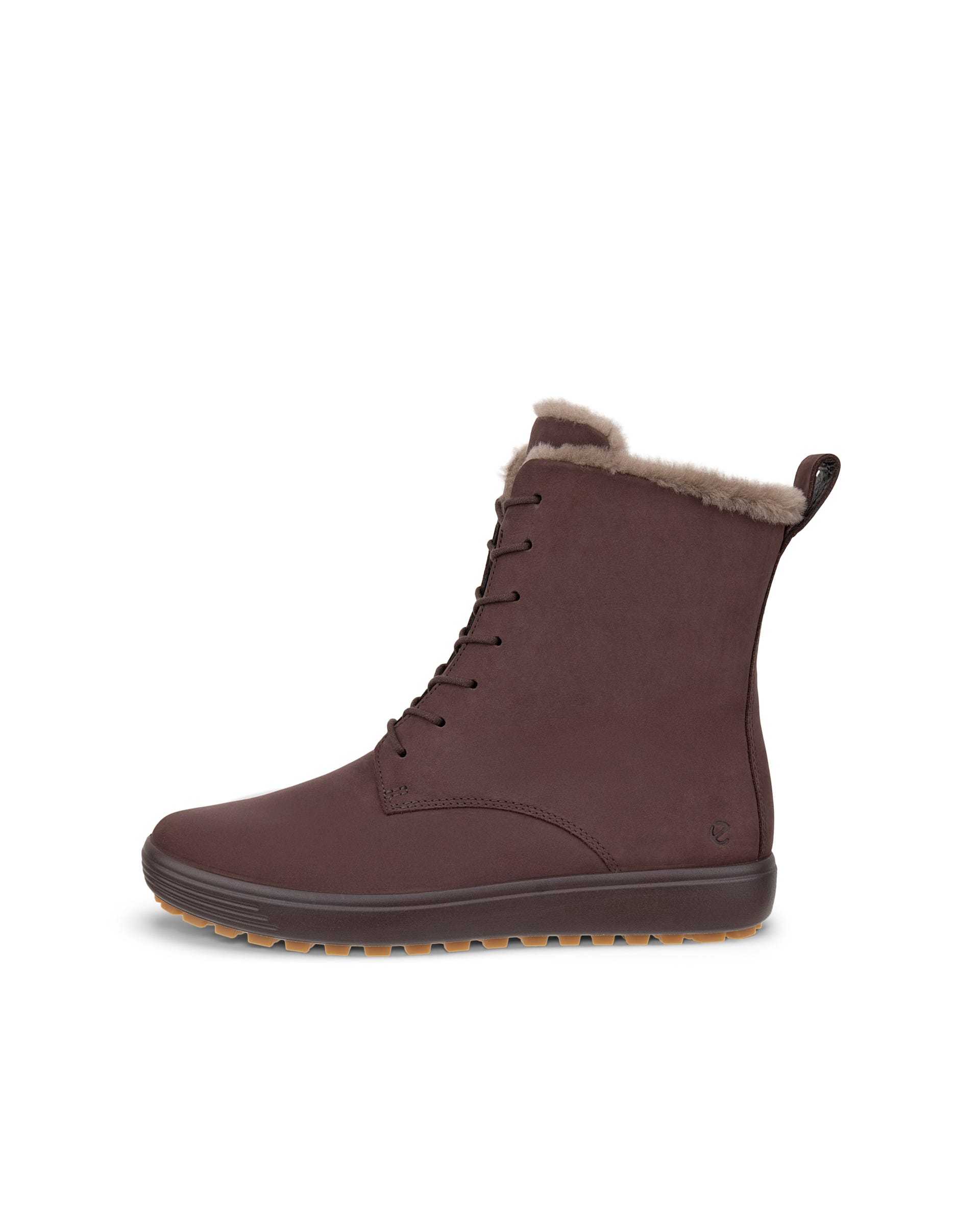 ECCO® SOFT 7 dames halfhoge laars van nubuck - Bruin - Outside