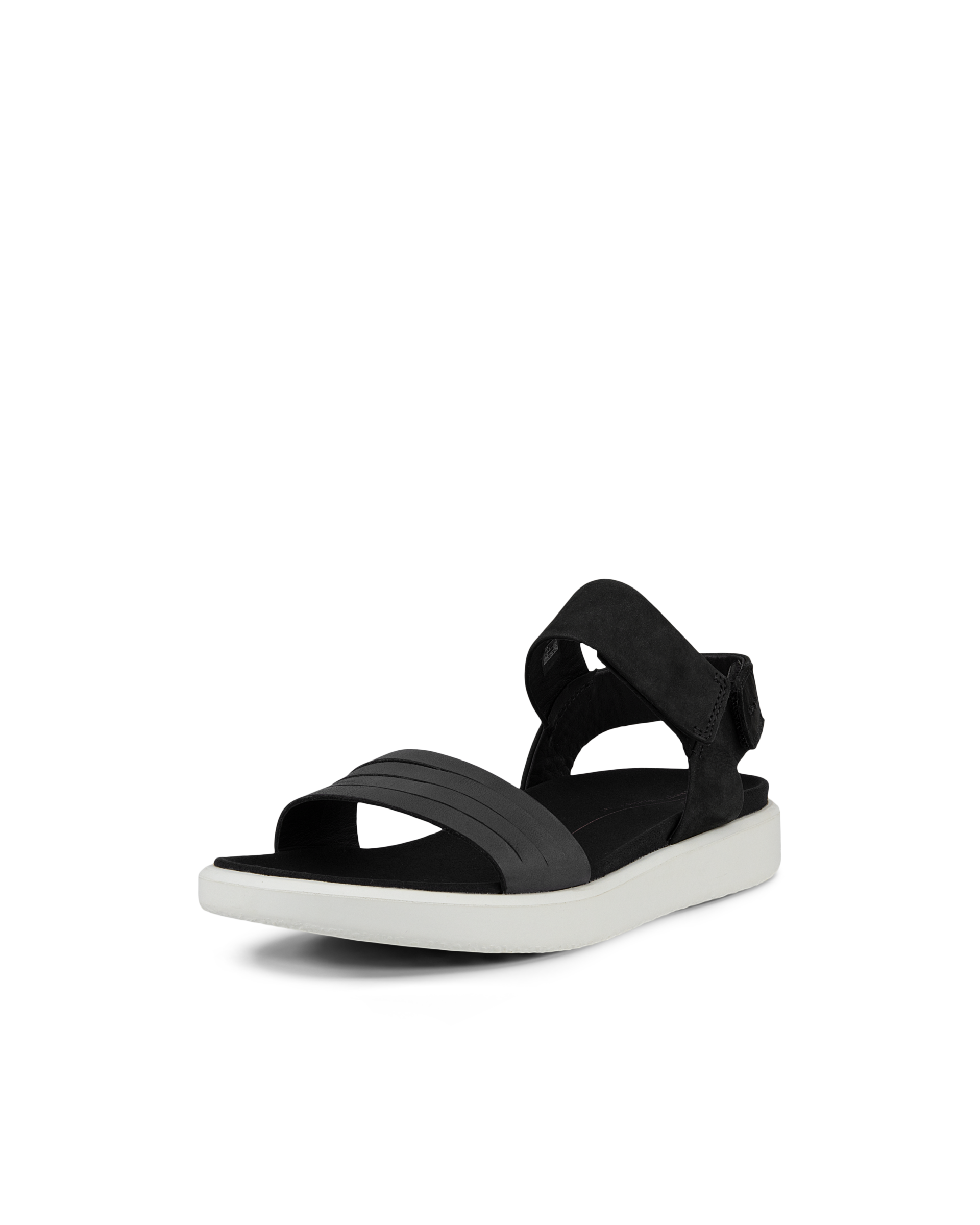 ECCO Flowt Flat Sandal ウィメンズ レザーフラットサンダル | ブラック