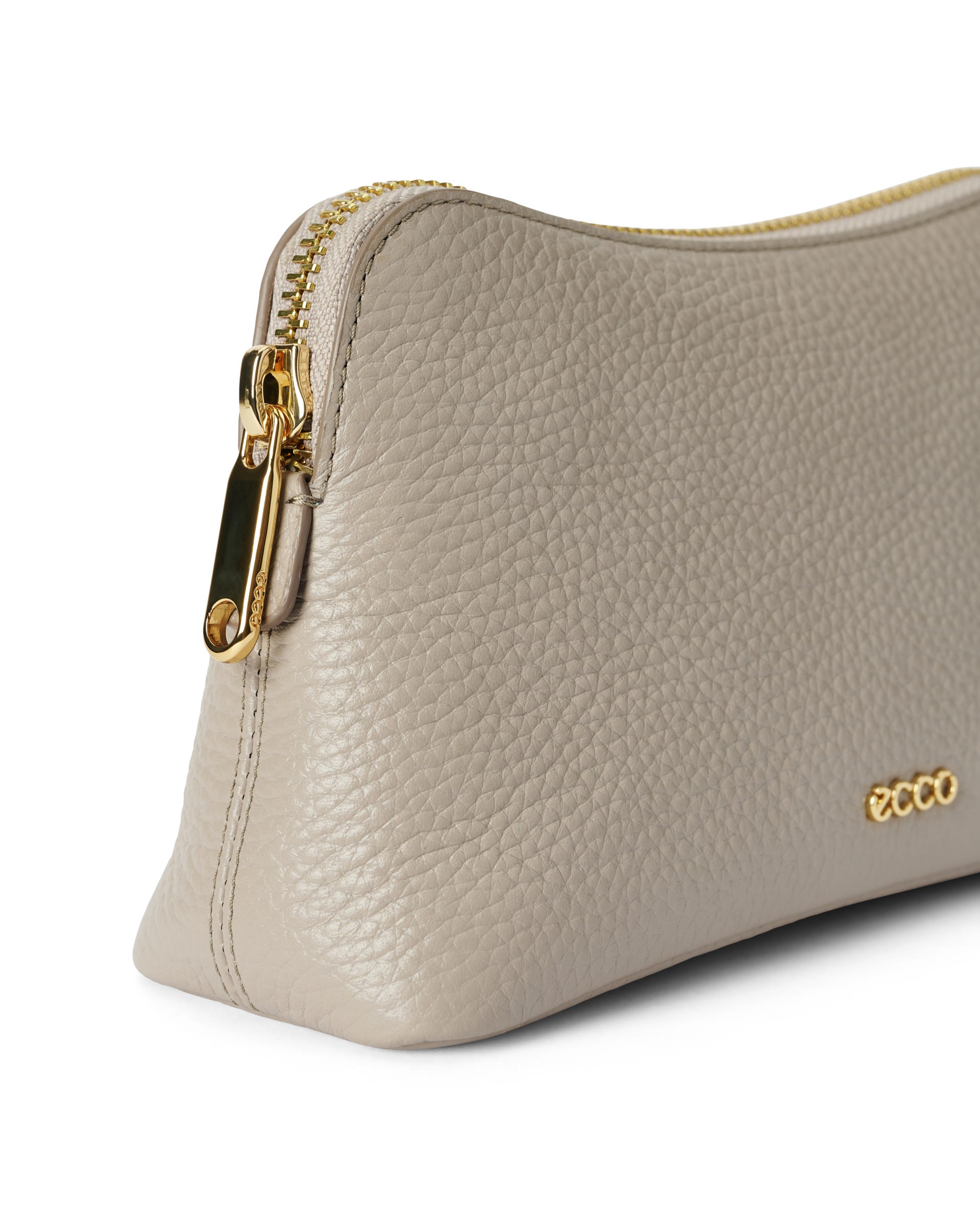ECCO Cosmetic Pouch レザーコスメティックポーチ - ベージュ - Detail-1