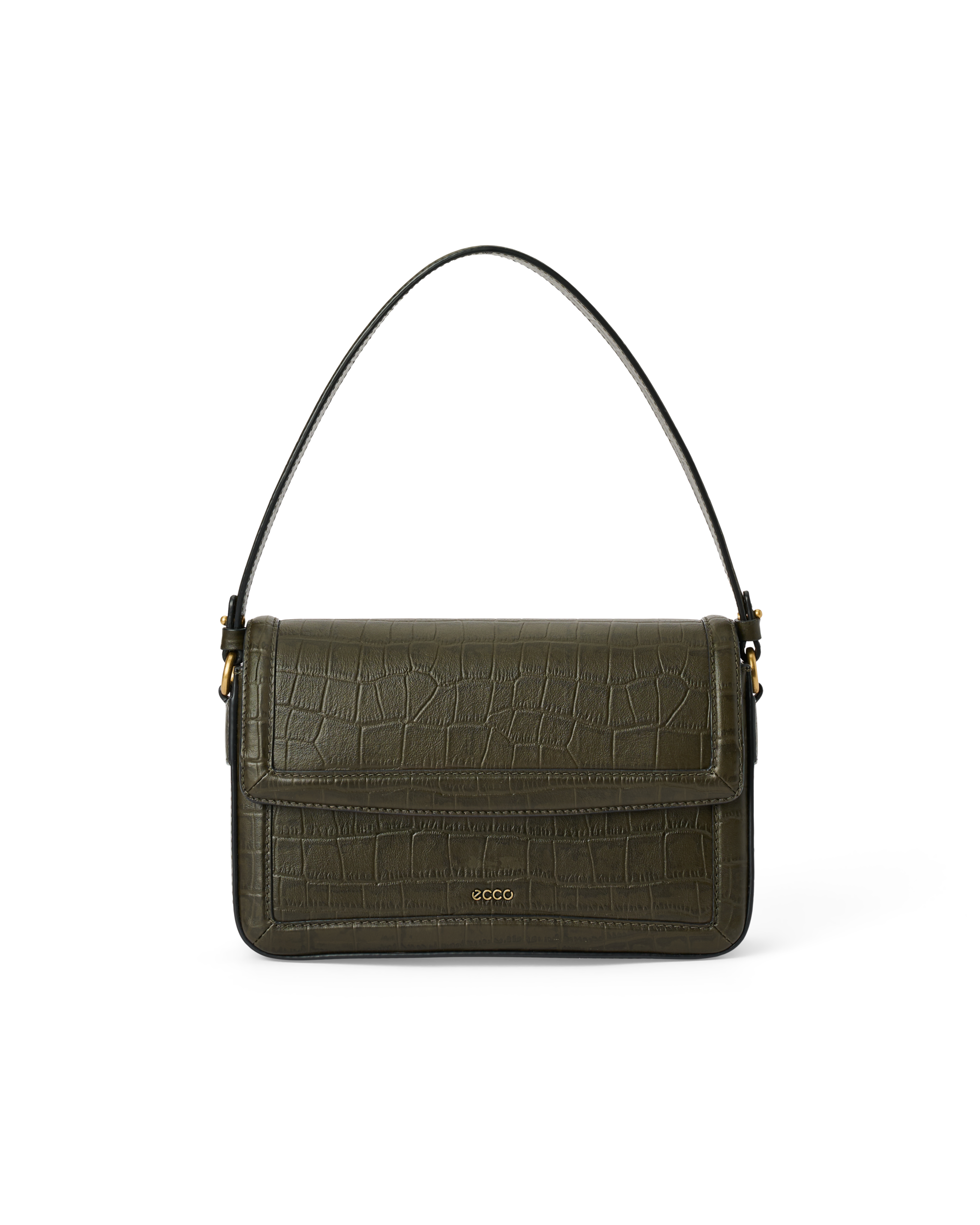 ECCO Pinch Bag - Women's Leather Pinch Crossbody Bag - Green