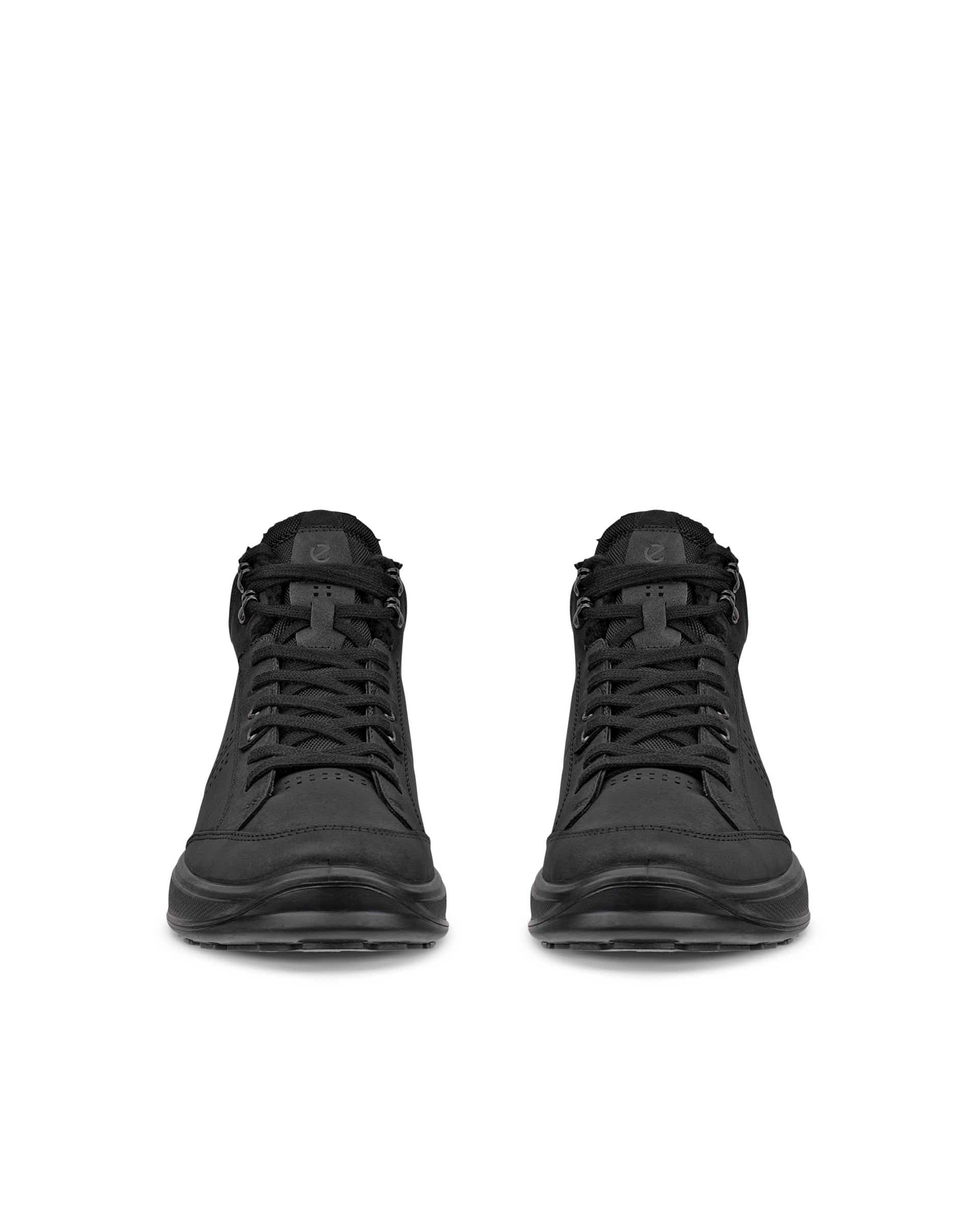 ECCO Byway 2.0 bottes mi-hautes de pluie en nubuck pour hommes - Noir - Front pair