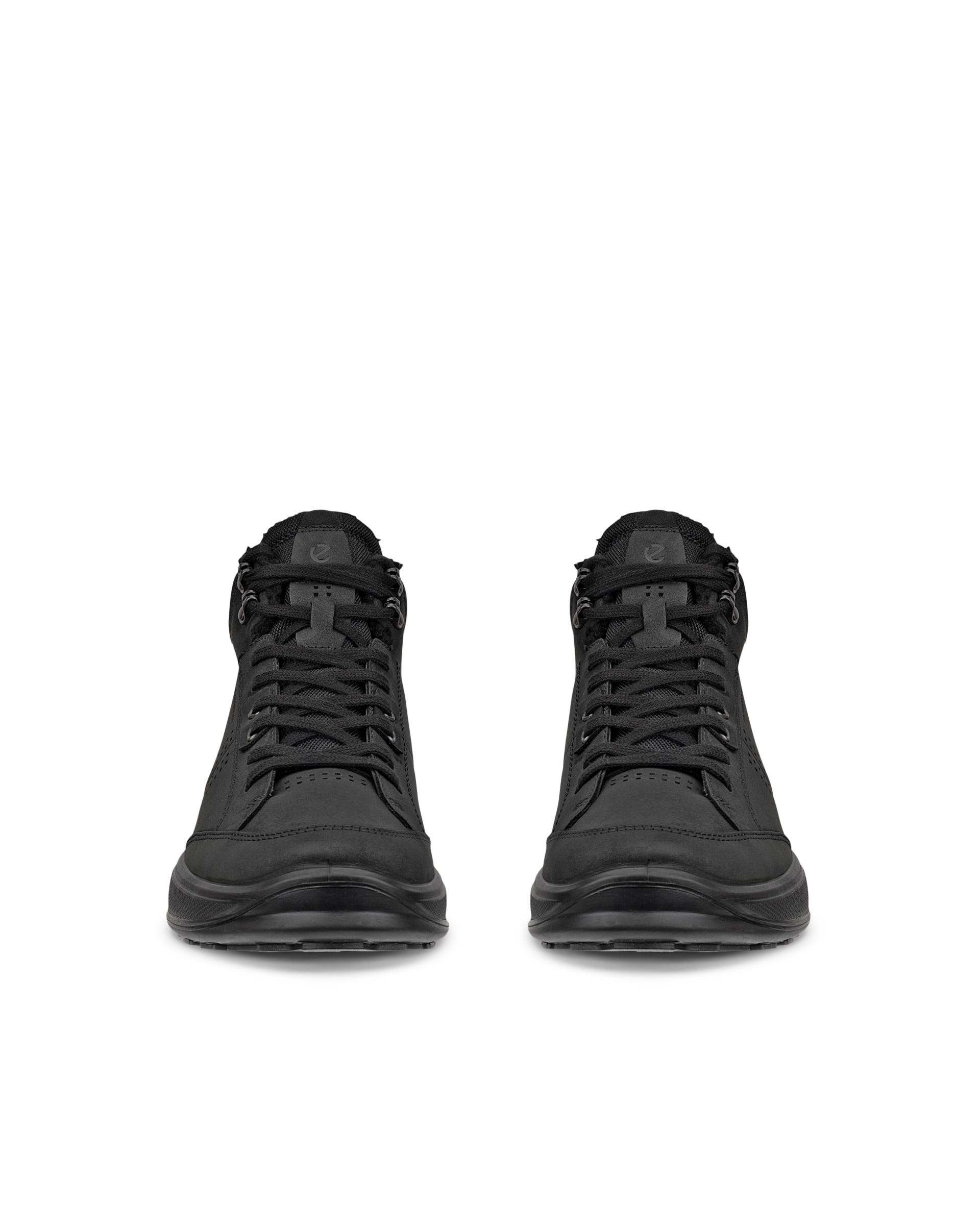 ECCO Byway 2.0 bottes mi-hautes de pluie en nubuck pour hommes - Noir - Front pair