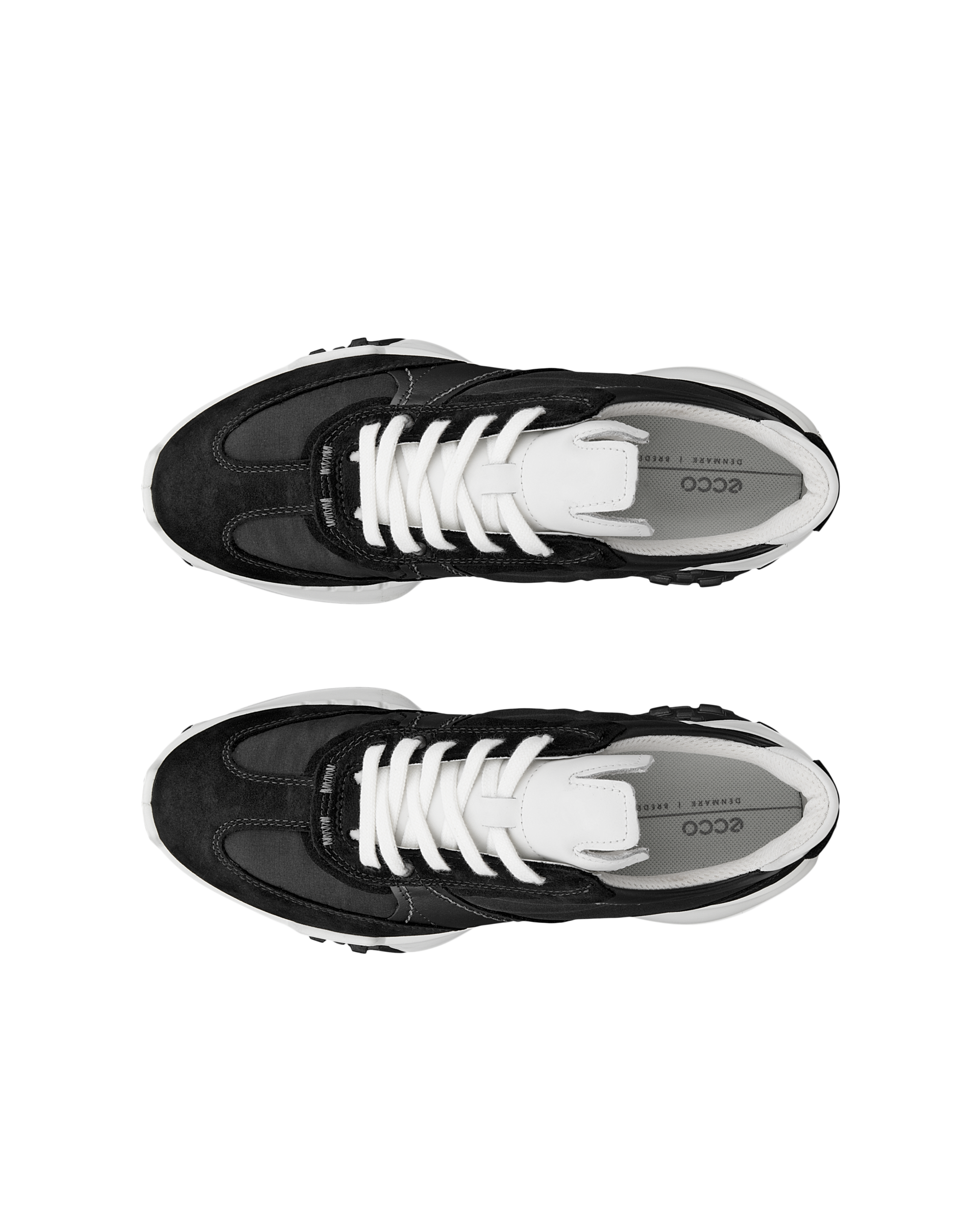 ECCO® Retro Sneaker Damen Ledersneaker - Schwarz - Top left pair