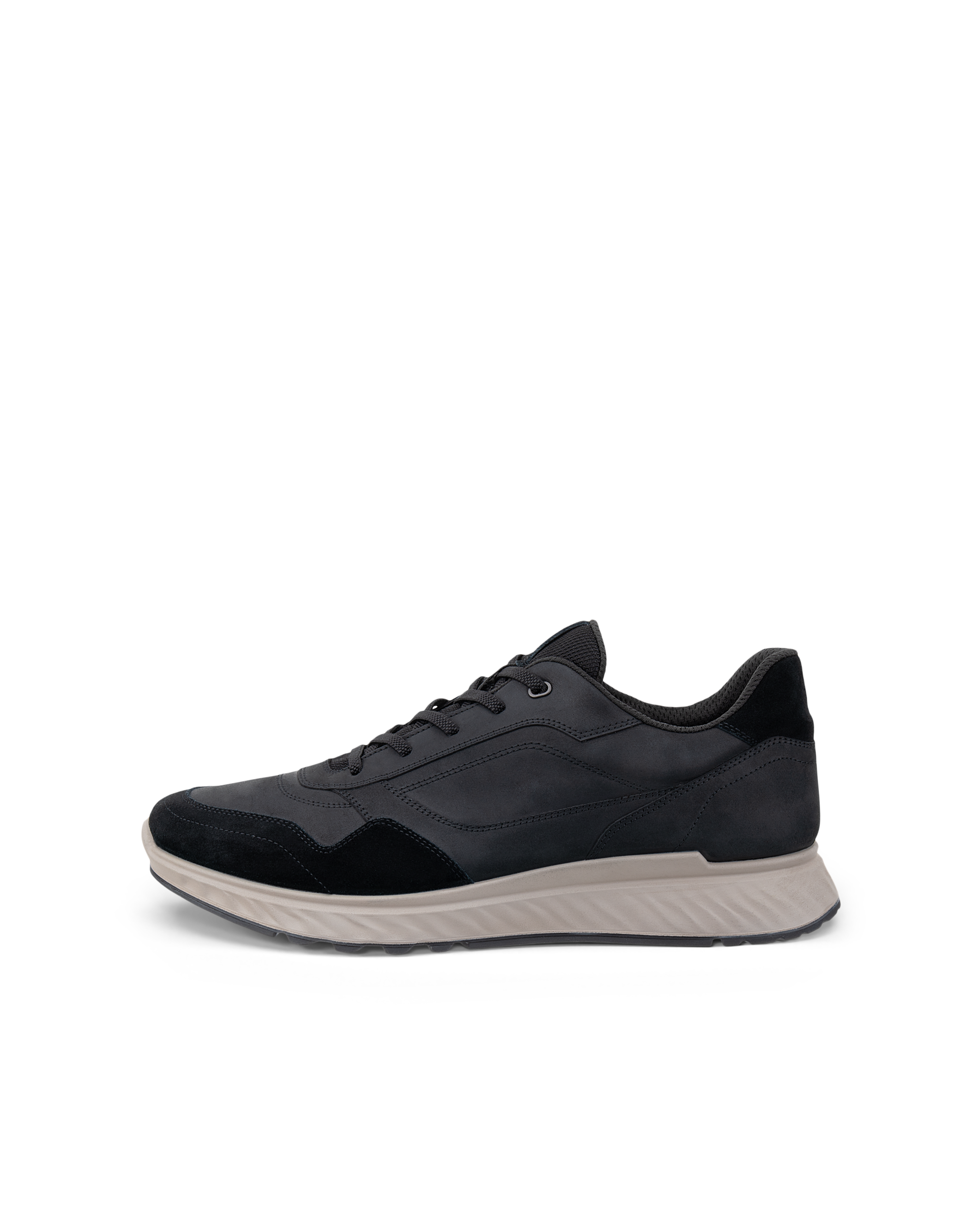 ECCO EXOSTRIDE - Men's Nubuck Trainer - Black - 43