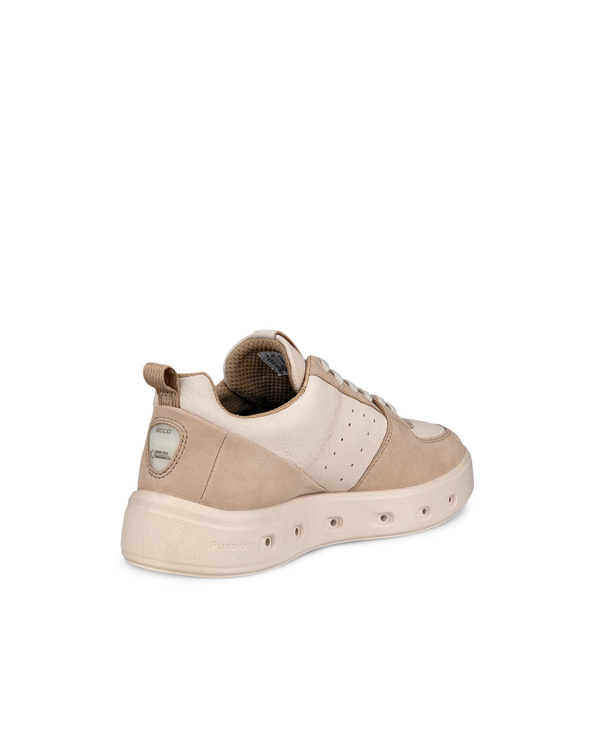 ECCO Street 720 WOMEN ウィメンズ レザーGore-Texスニーカー - ベージュ - Back