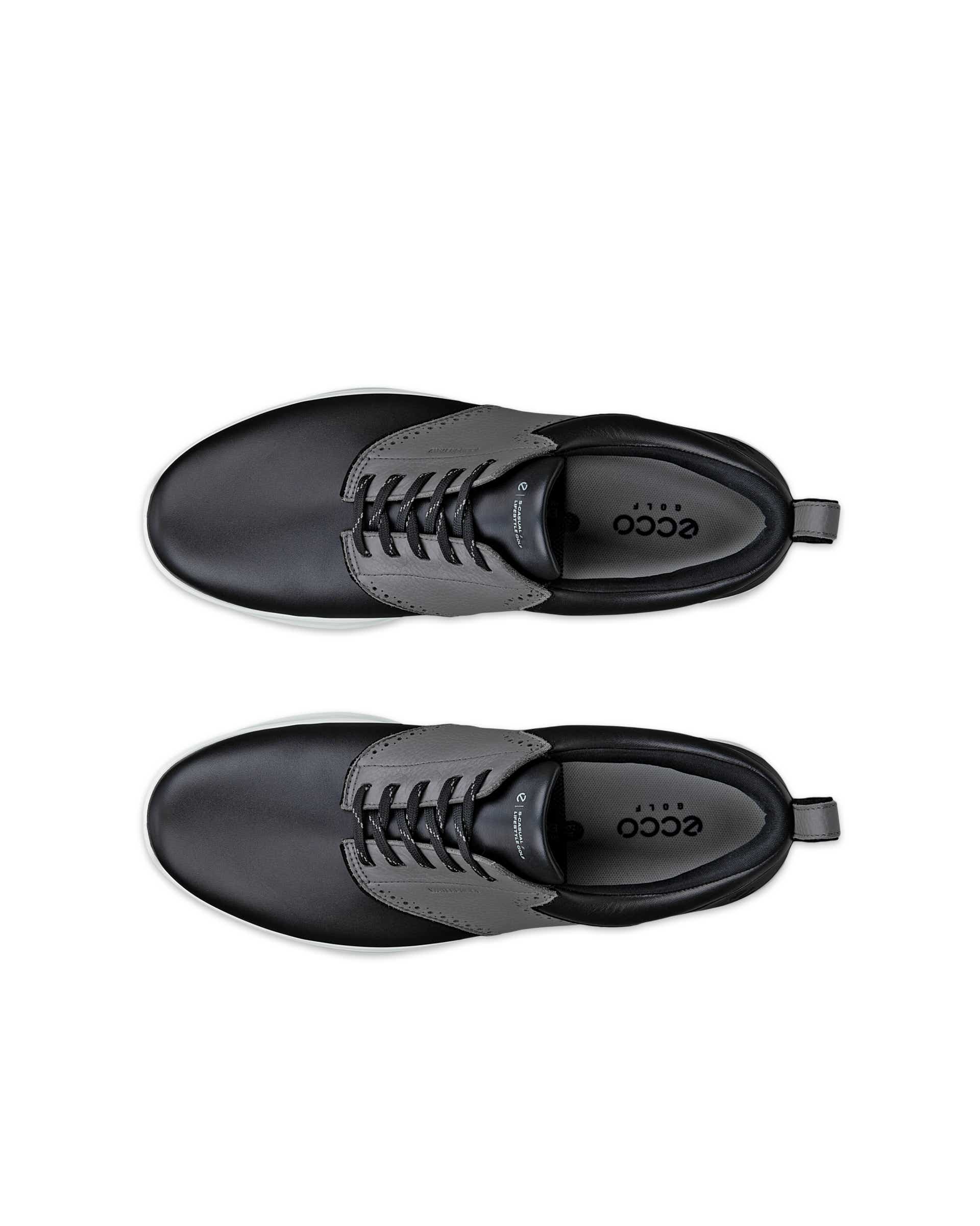 ECCO® GOLF S-CASUAL Herren Wasserdichte Golfschuh aus Leder - Schwarz - Top left pair