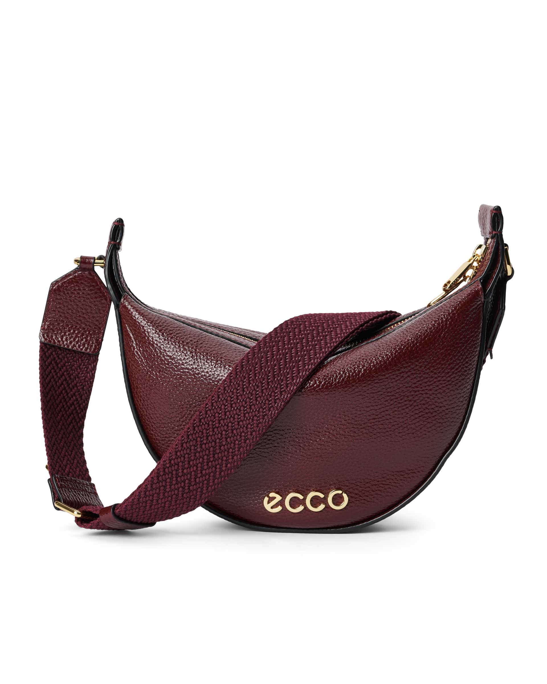 ECCO Fortune Small Shine Pebbled レザークロスボディバッグ | レッド