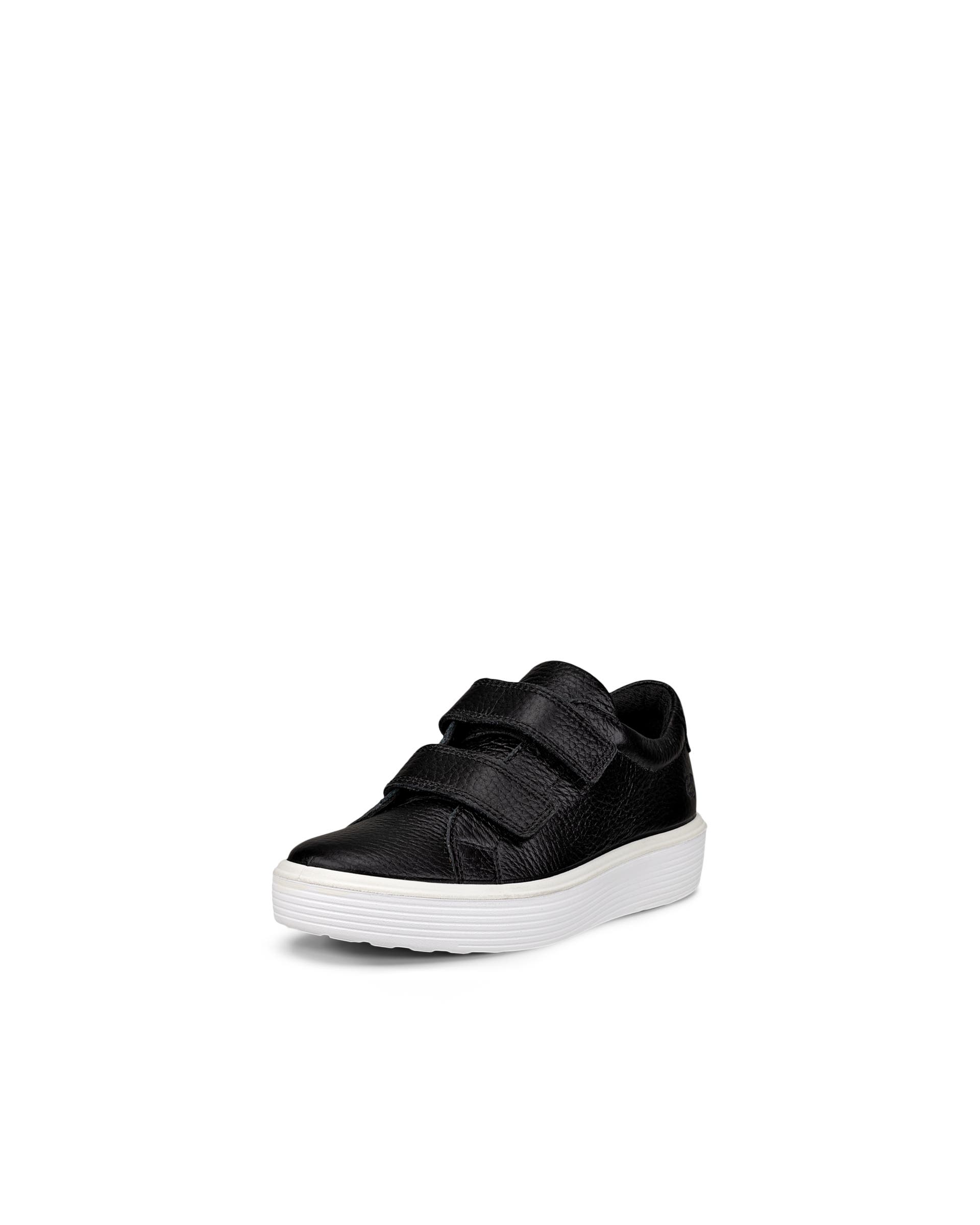 Kids' ECCO® Soft 60 Leather Two-Strap Sneaker - Black - Main