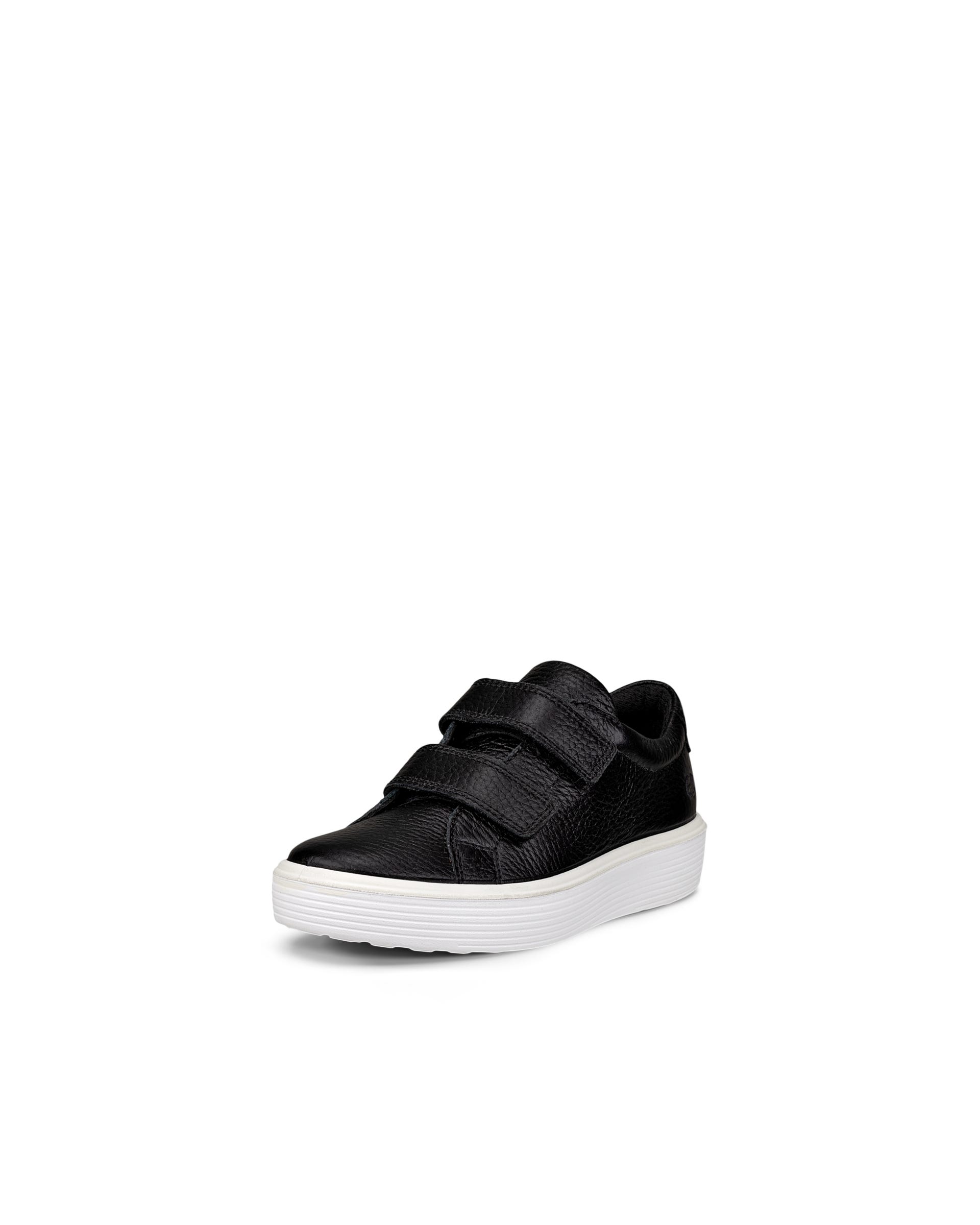 Kids' ECCO® Soft 60 Leather Two-Strap Sneaker - Black - Main