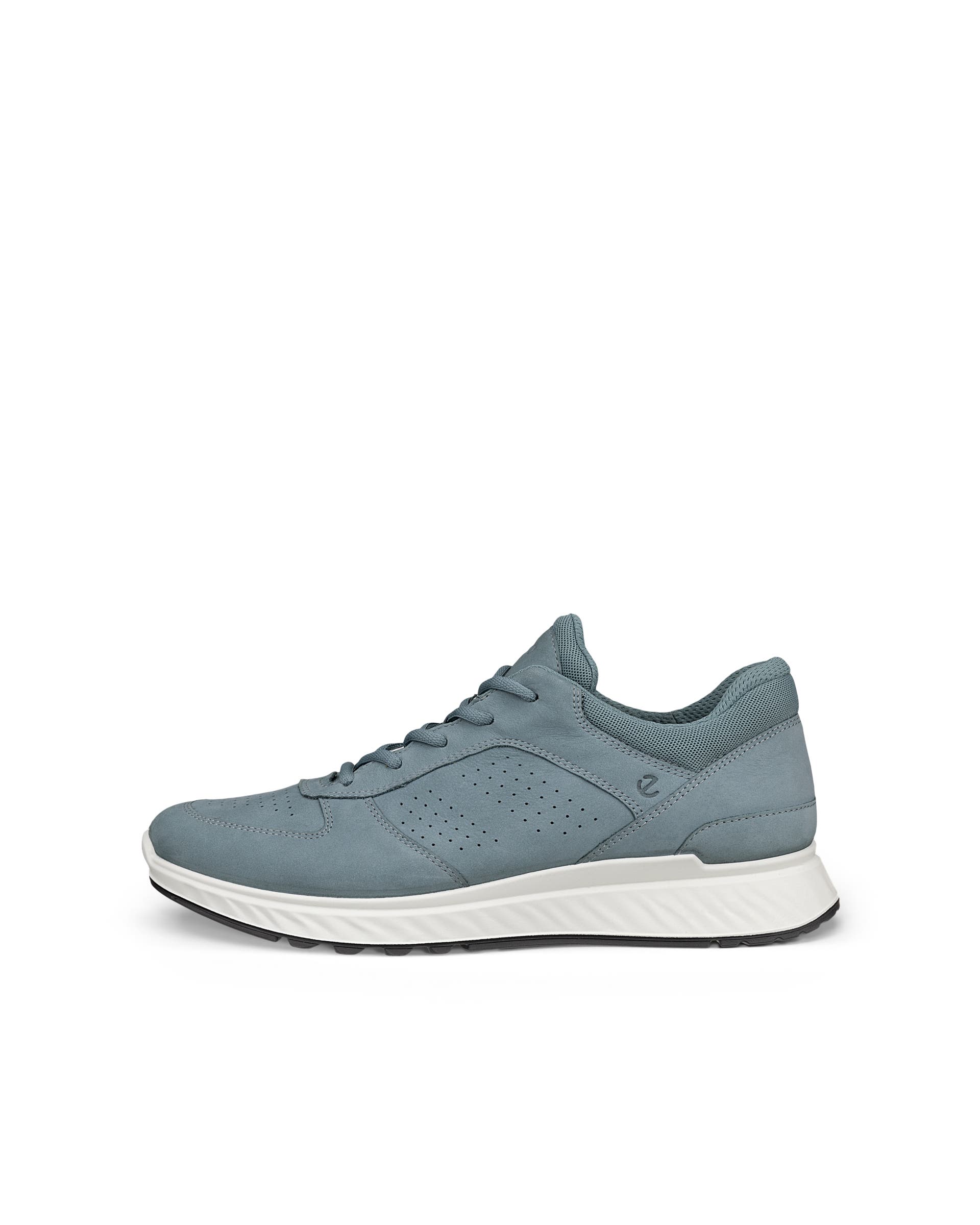 Men's ECCO® Exostride Leather Outdoor Trainer - Blue - Outside