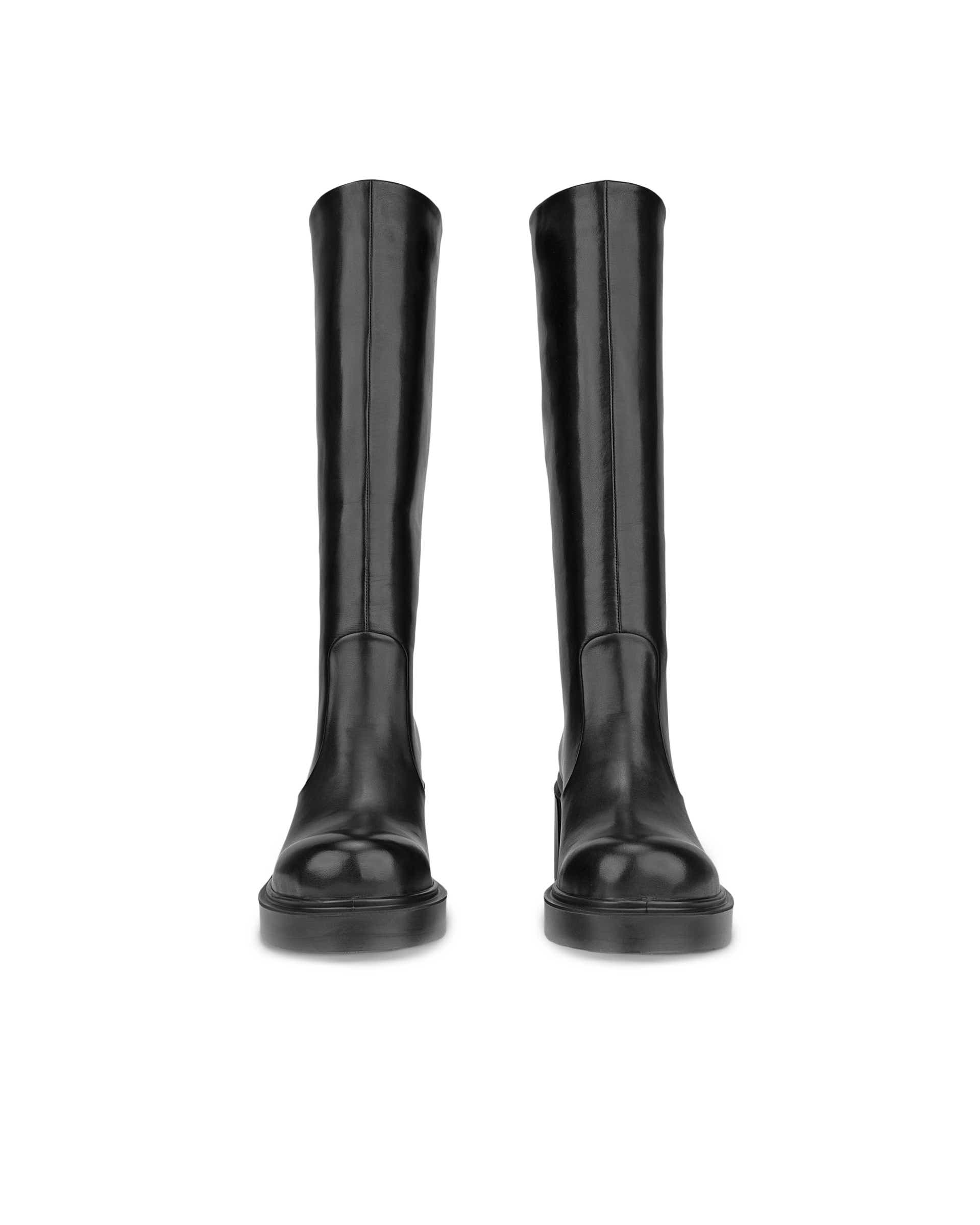 ECCO METROPOLE SEOUL 45 WOMEN ウィメンズ レザーブーツ - ブラック - Front pair