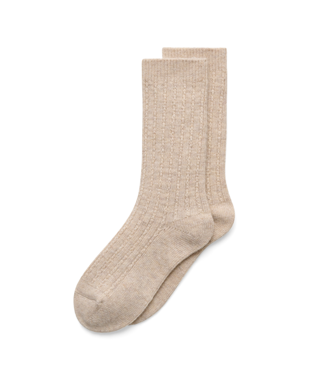 ECCO Hygge Cable Knit Mid-Cut — Beige