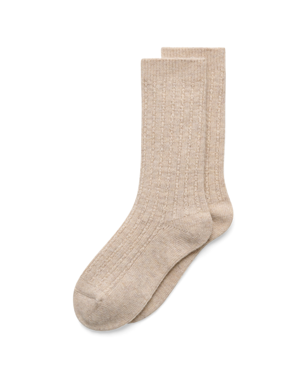ECCO Hygge Cable Knit Mid-Cut — Beige