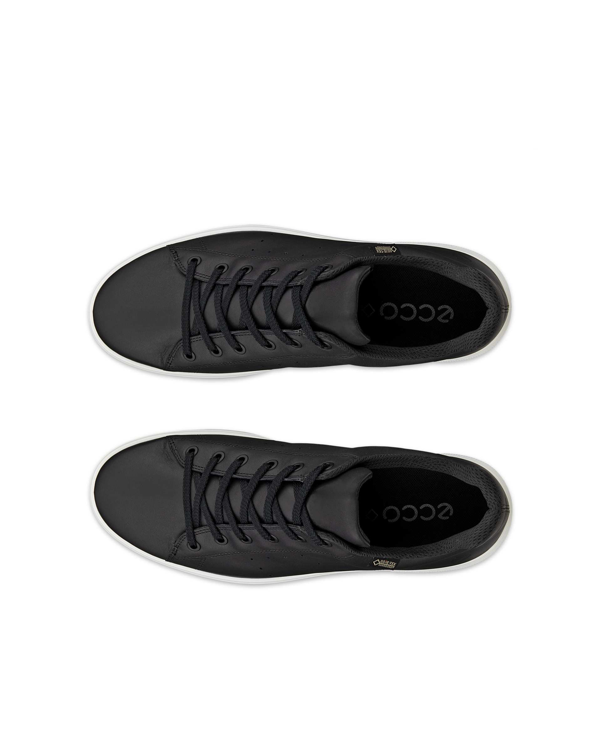 ECCO® Street 720 férfi Gore-Tex bőr sneaker - Fekete - Top left pair