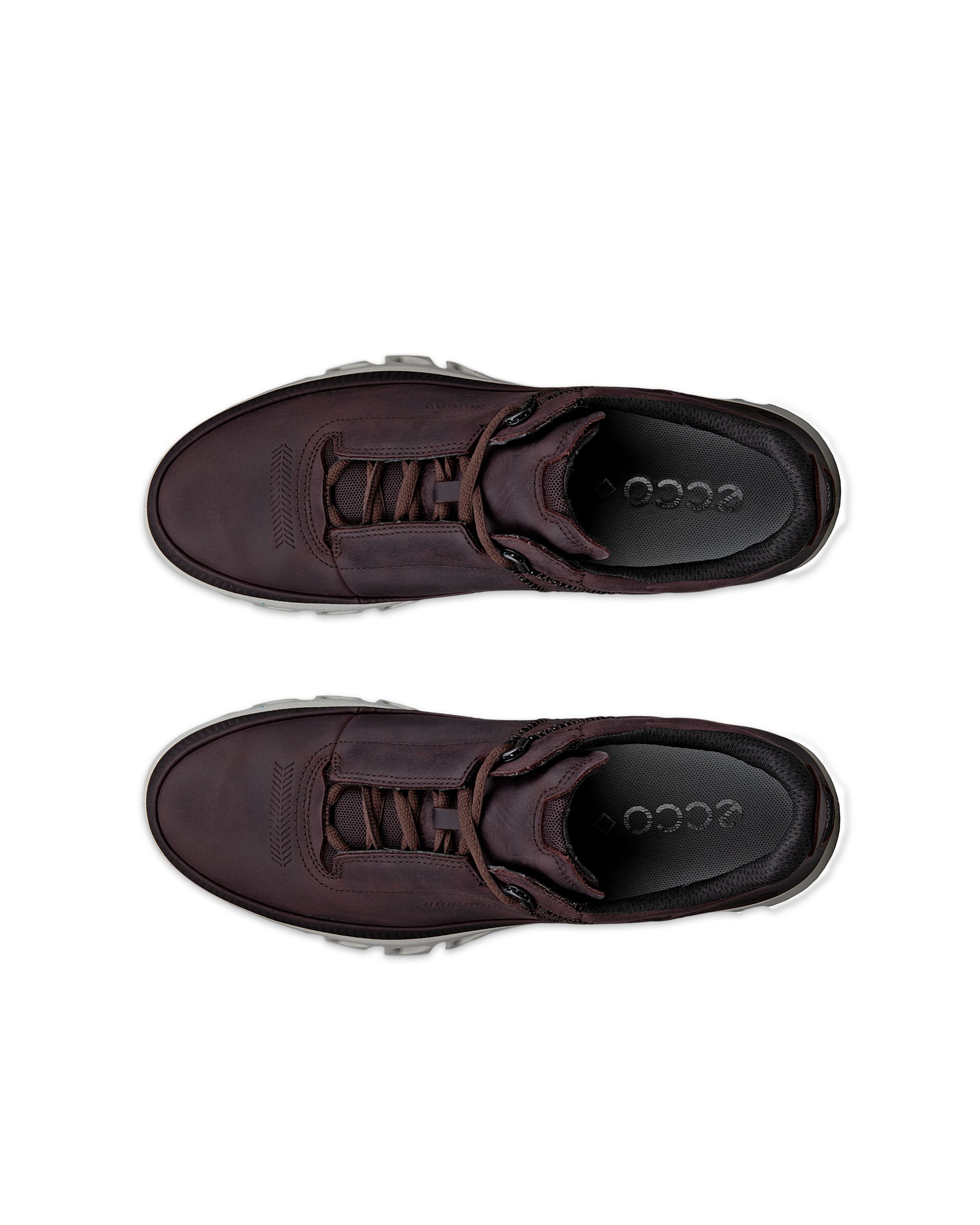 ECCO Multi Vent Low メンズ レザーGore-Texアウトドアスニーカー - ブラウン - Top left pair