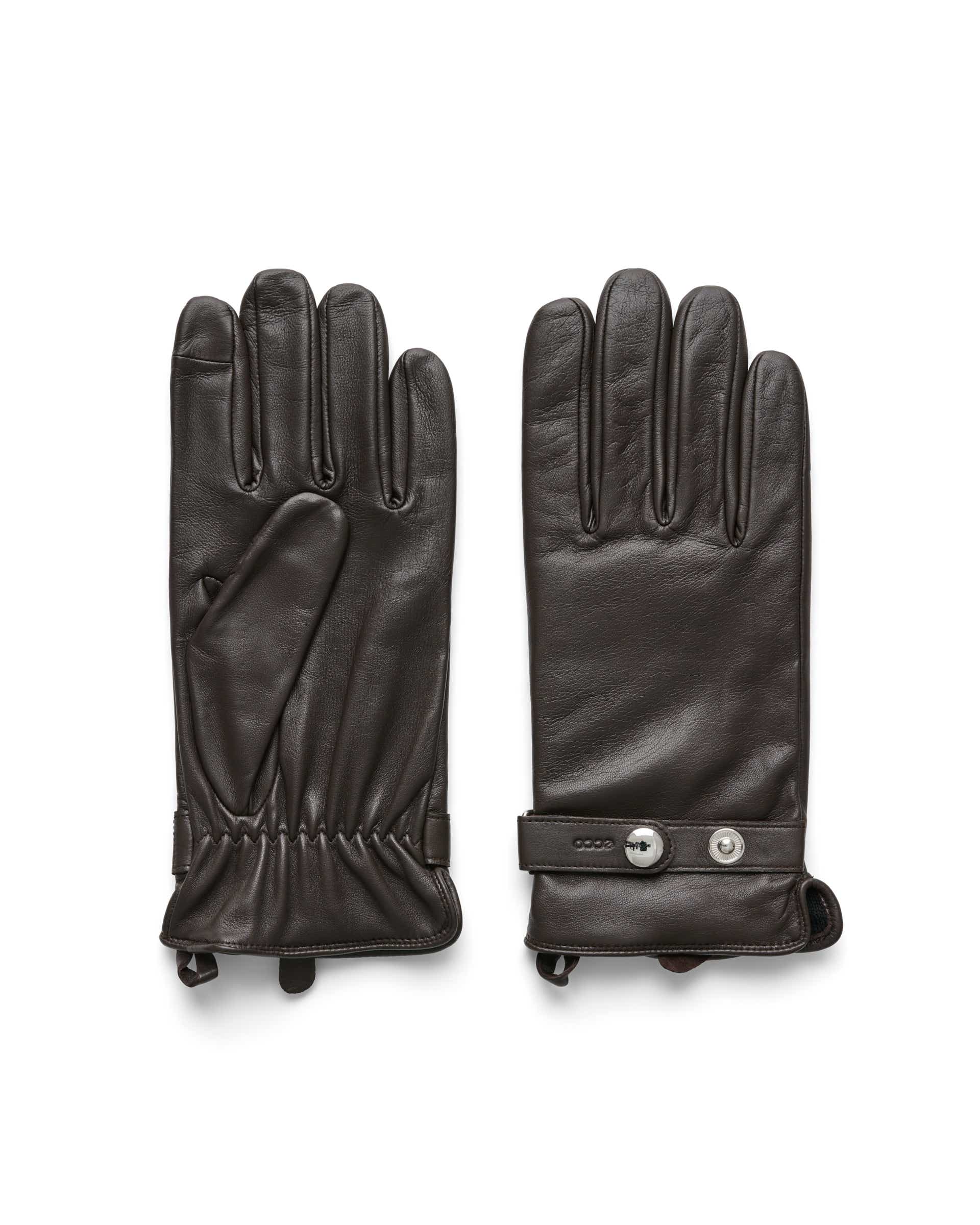 Men's ECCO® Gloves Leather Gloves - Brown - Main