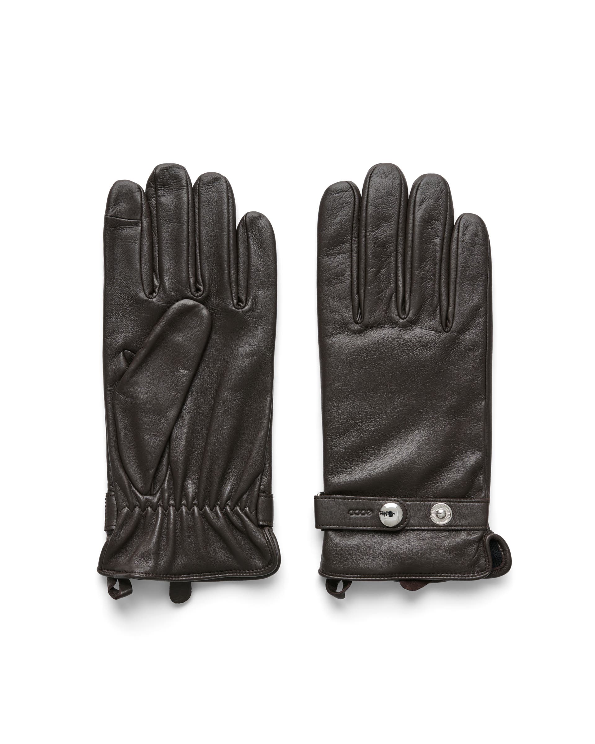 Men's ECCO® Gloves Leather Gloves - Brown - Main