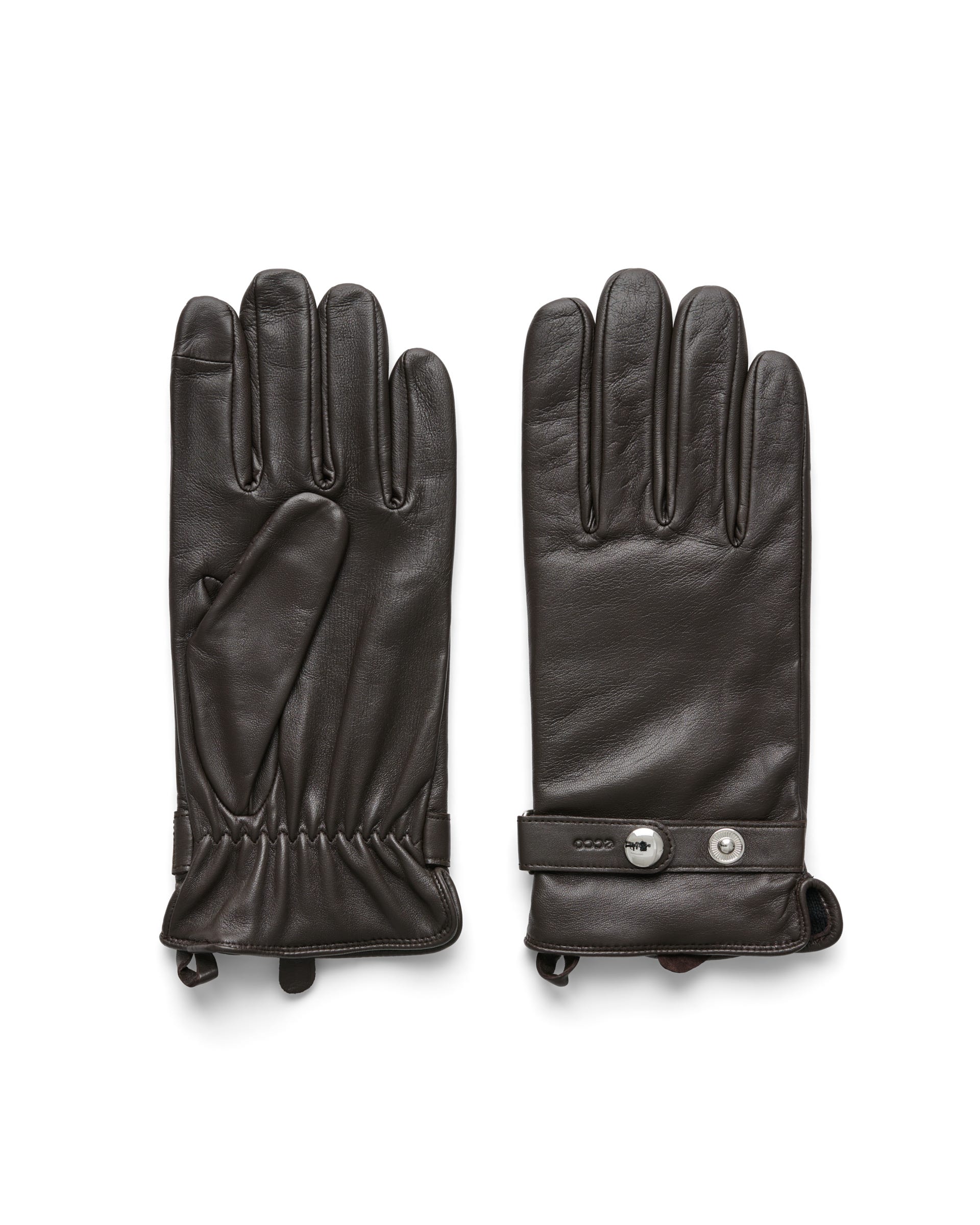 Men's ECCO® Gloves Leather Gloves - Brown - Main