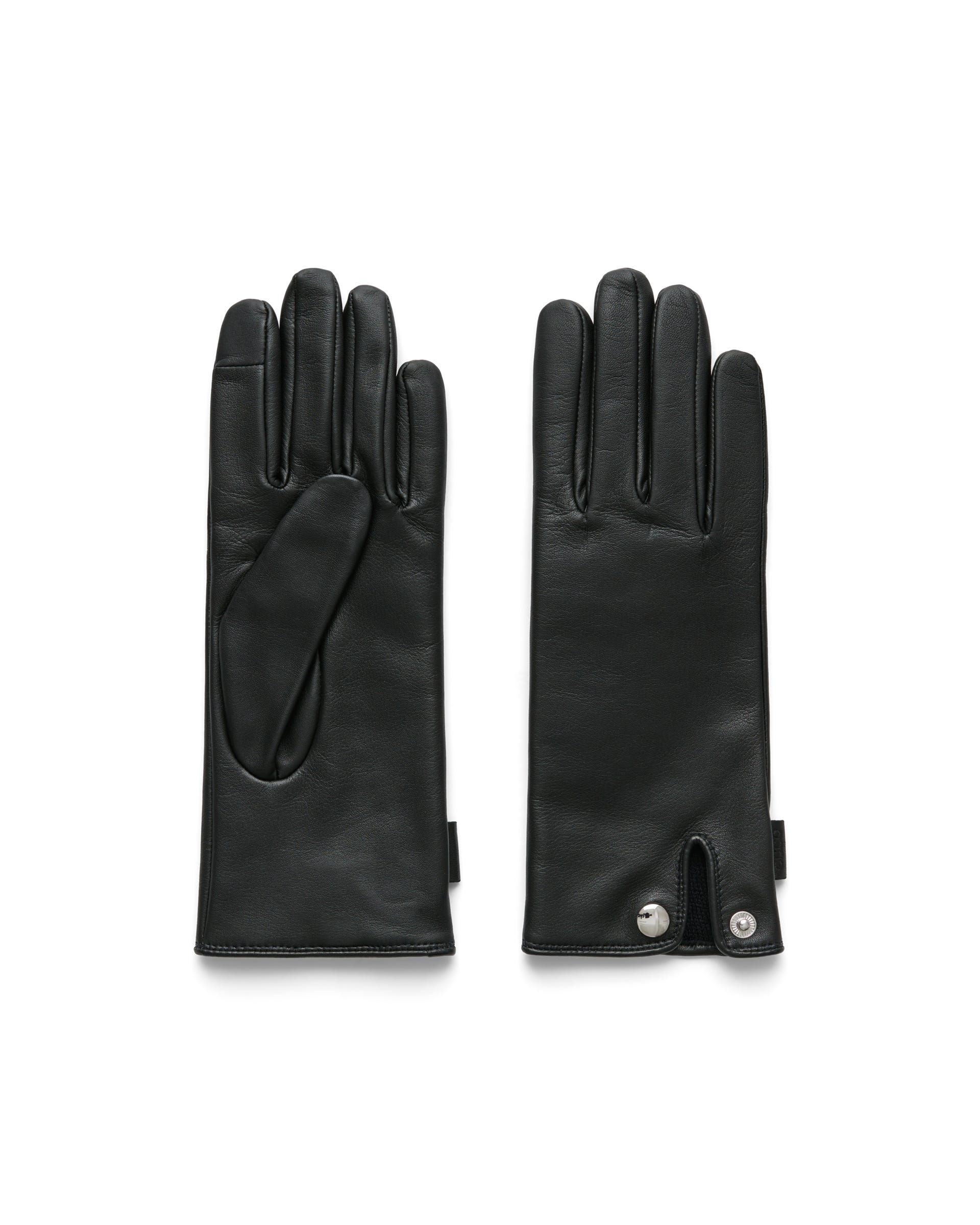 Women's ECCO® Leather Gloves - Black - Main
