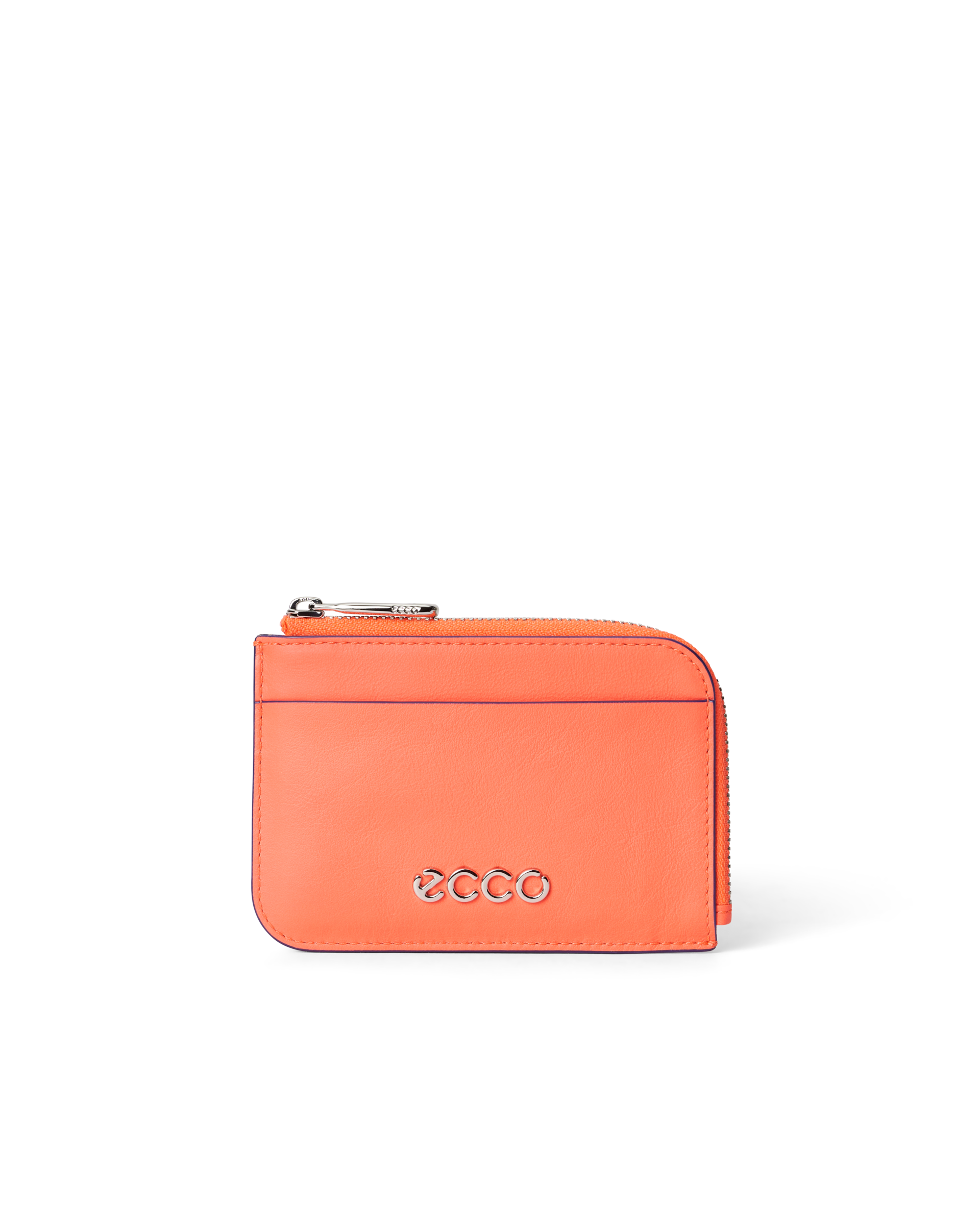 ECCO Card Case Zipped Soft Smooth レザーカードケース | ピンク