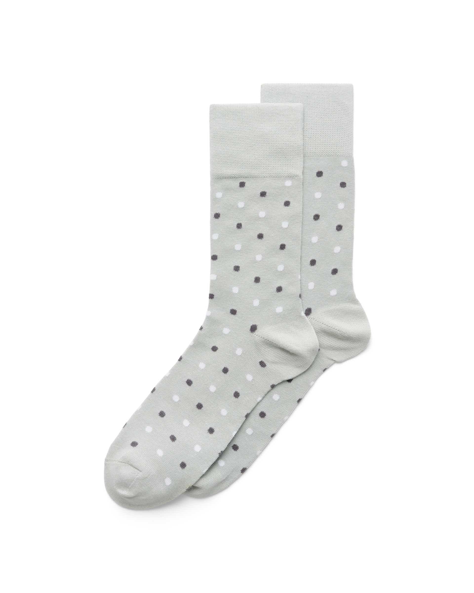 Men's ECCO® Classic Dotted Mid-Cut Socks - Grey - Main