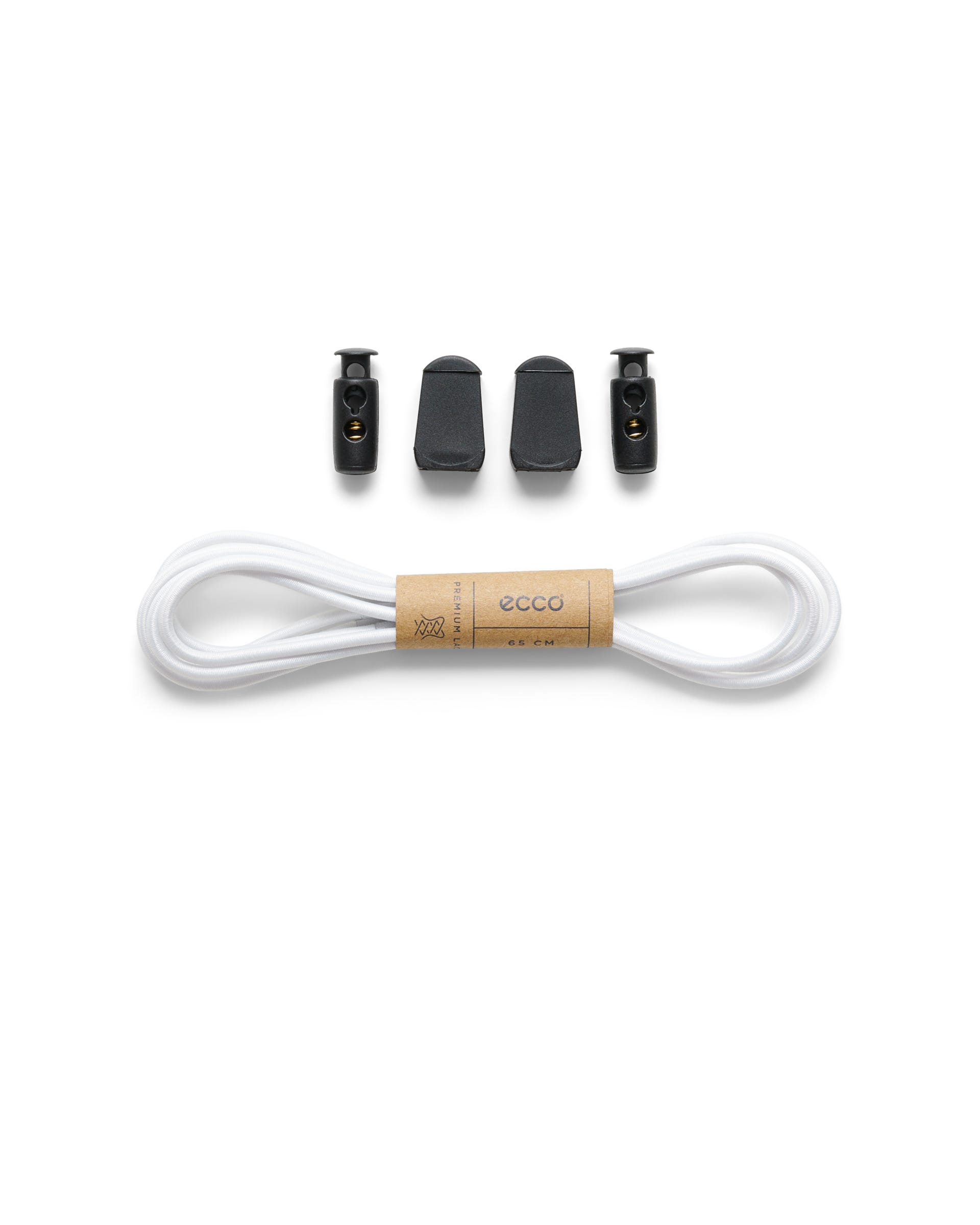 ECCO Fast Lock Laces 65cm - White - Main