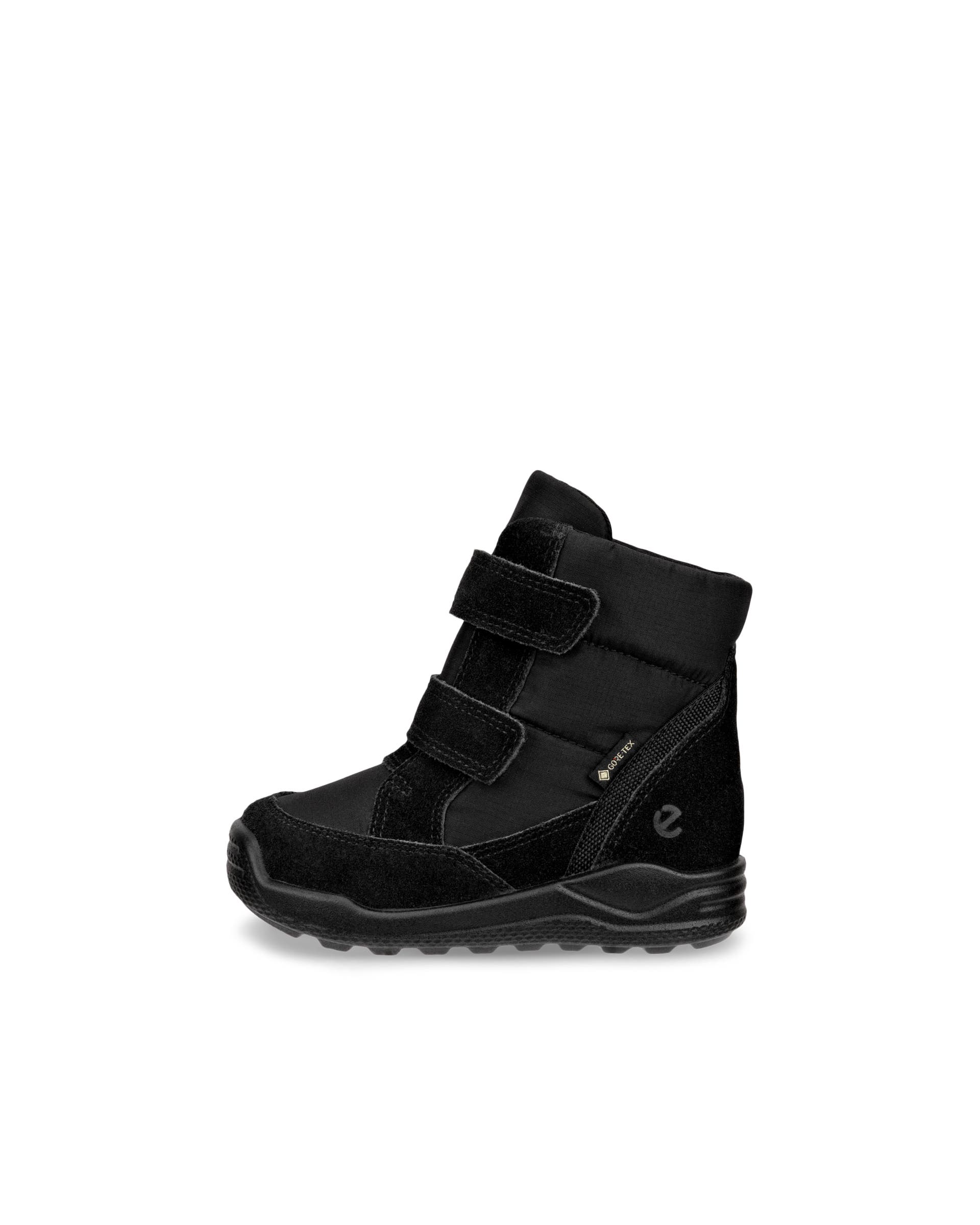 Kids' ECCO® Urban Mini Suede Gore-Tex Mid-Cut Boot - Black - Outside