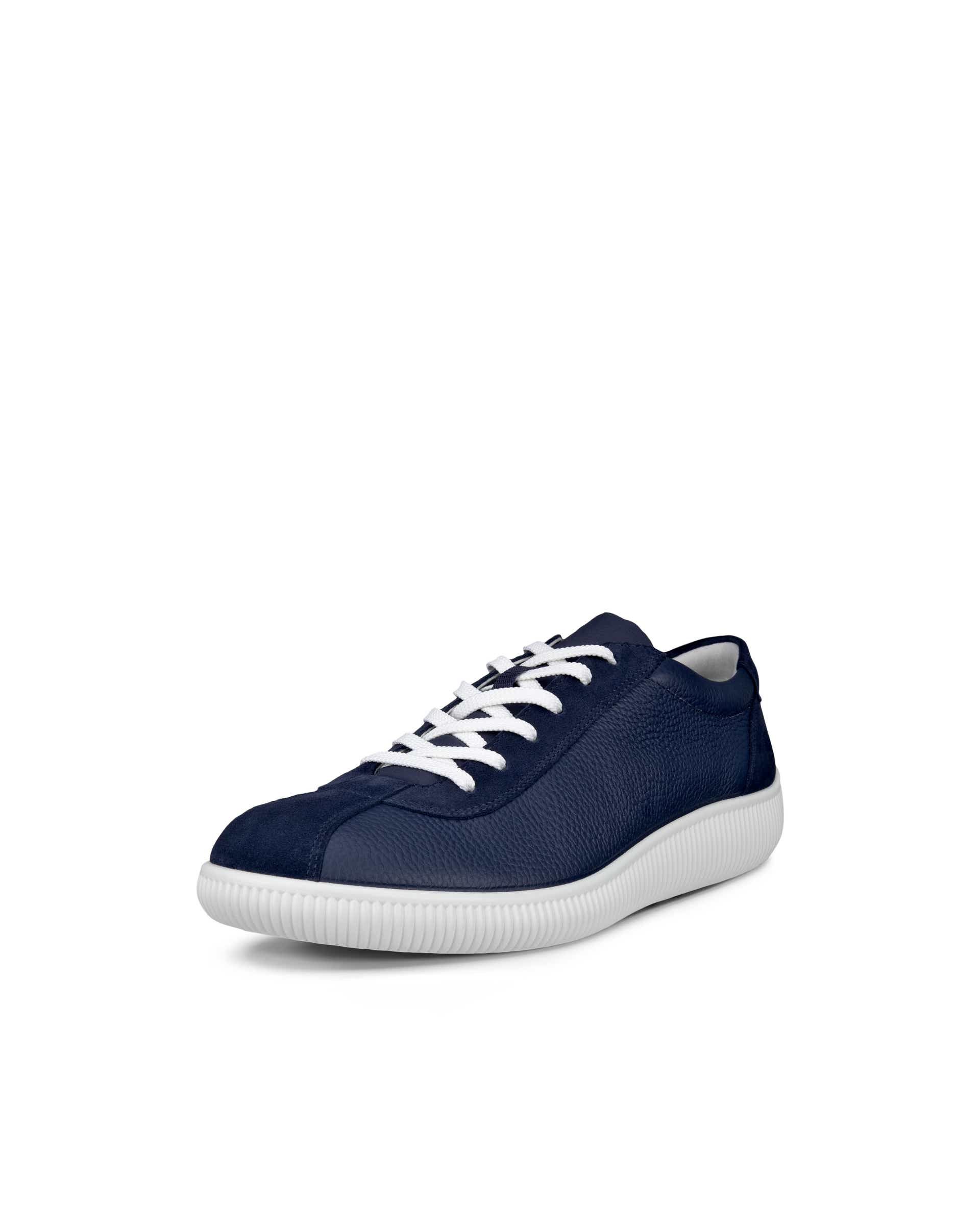 ECCO® Soft Zero baskets en cuir pour homme - Bleu - Main