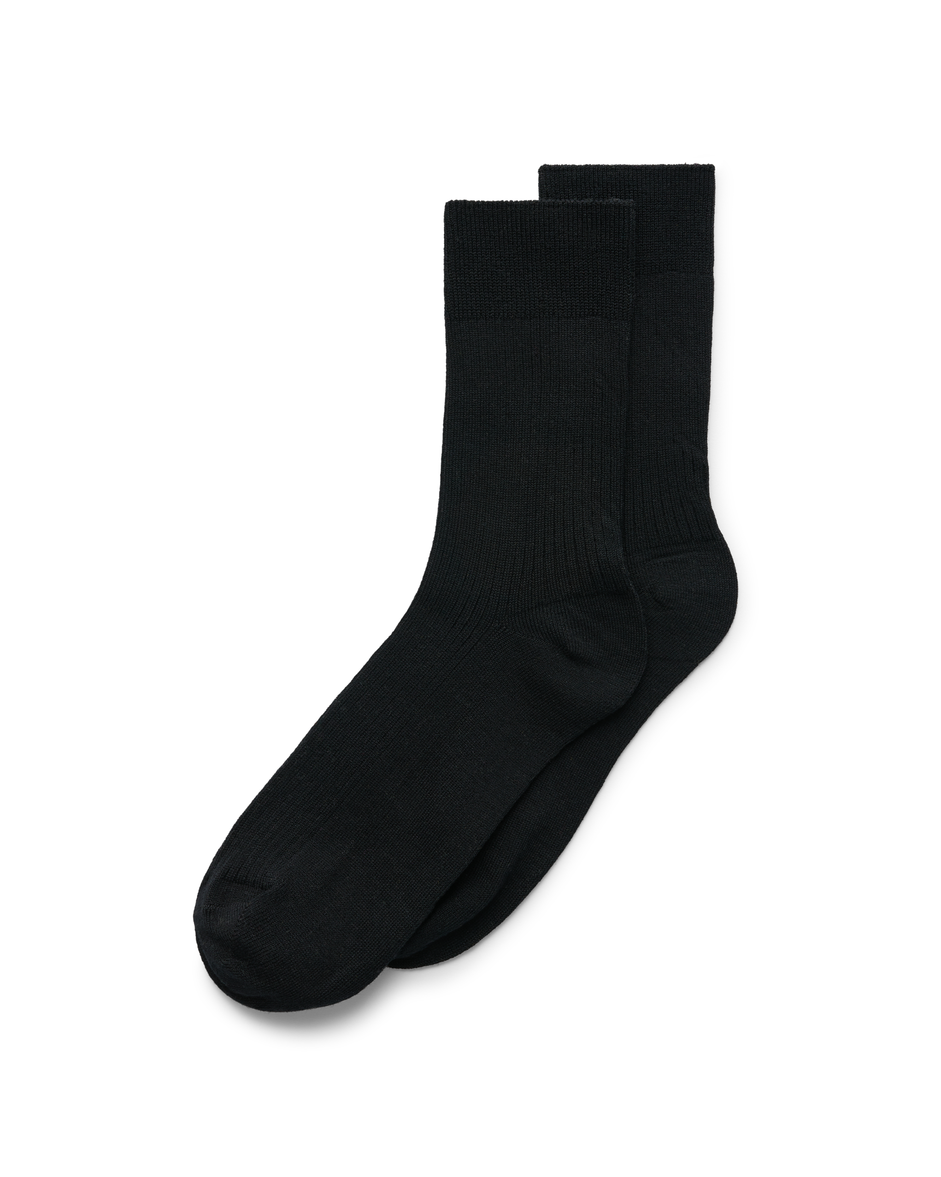 Women's ECCO Vibe Ribbed Mid-Cut Sock — Black